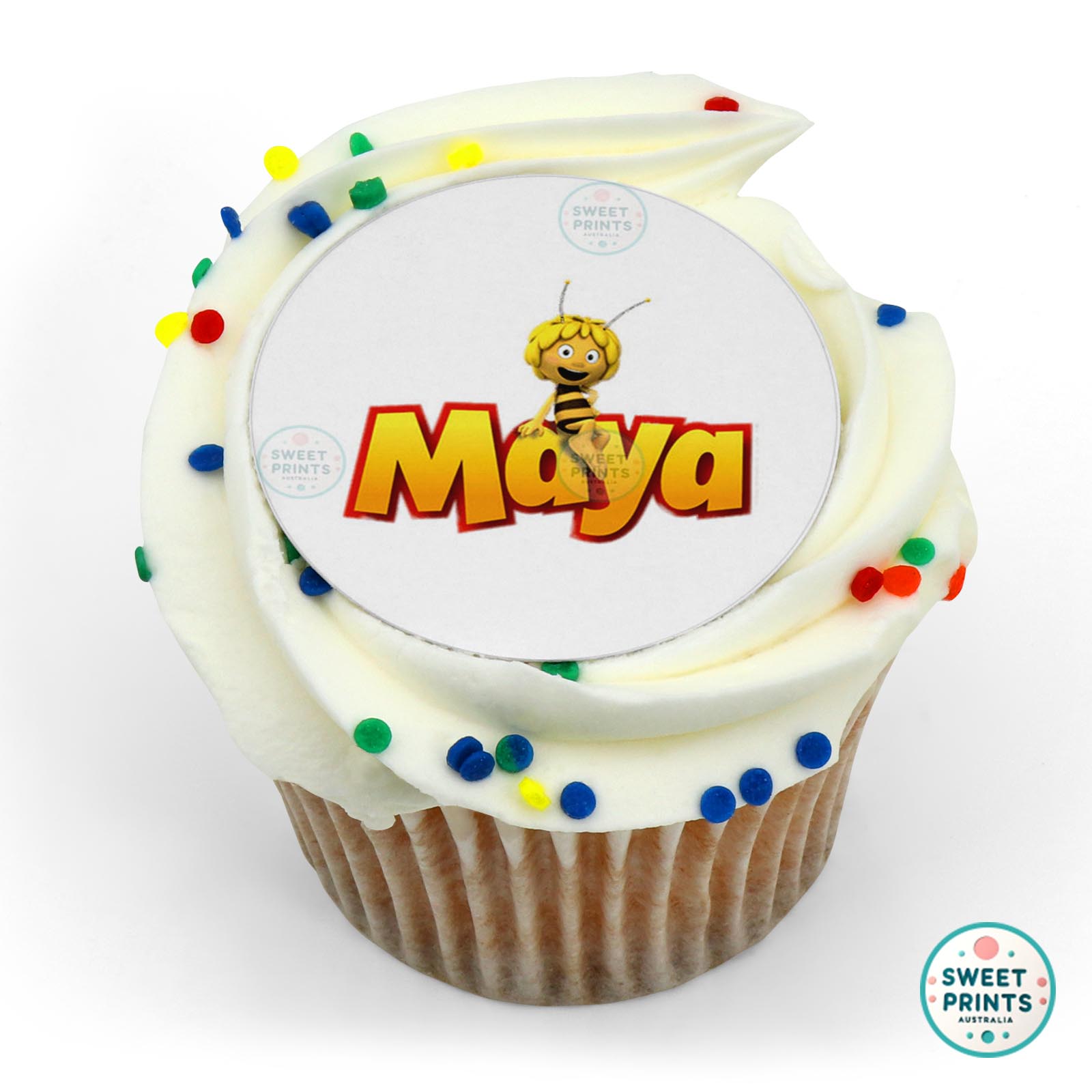 Maya The Bee Logo 1 edible cake topper