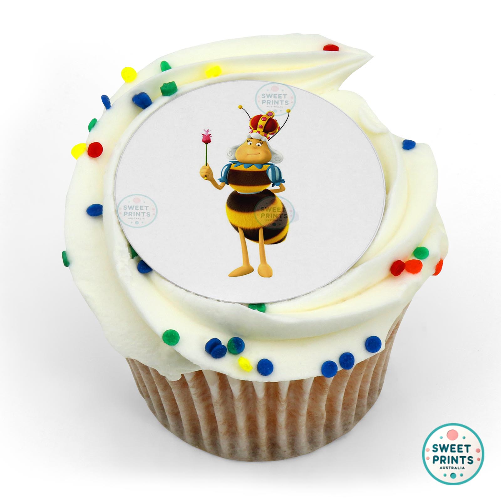 Maya The Bee Queen Bee edible cake topper