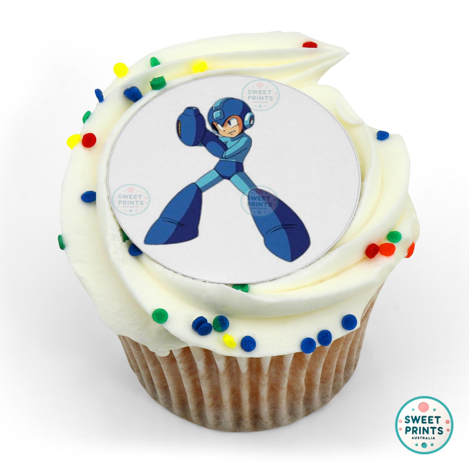 Mega Man edible cake topper