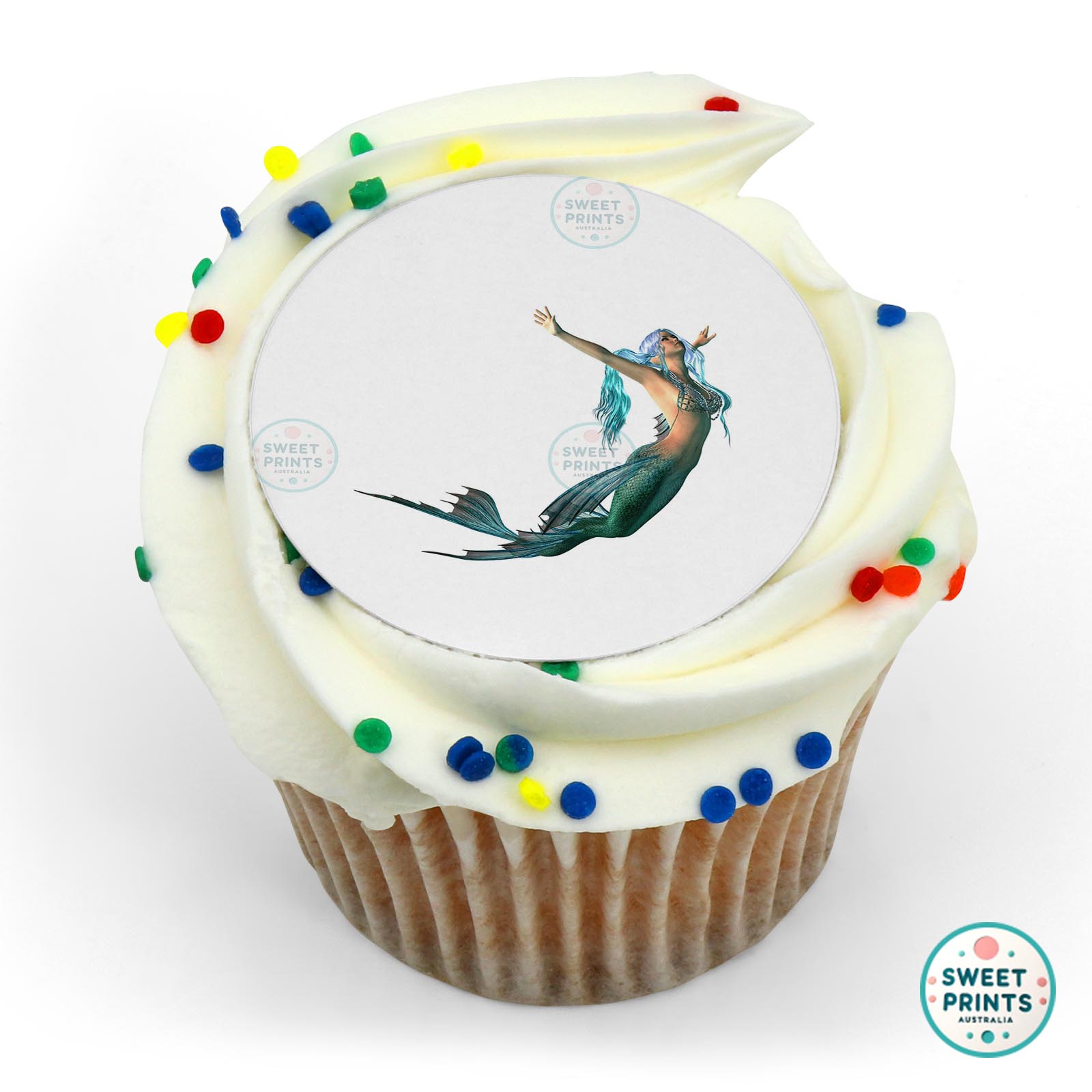 Mermaids Mermaid Swimming Up edible cake topper