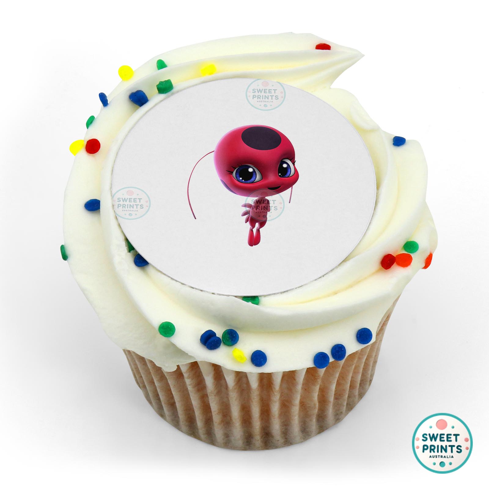 Miraculous Tales Of Ladybug Cat Noir Cute Kwami Tikki edible cake topper