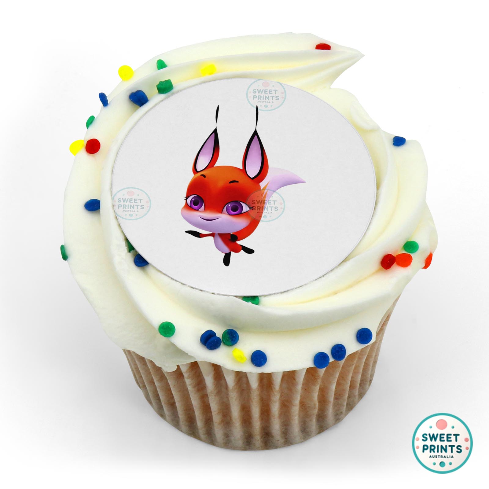 Miraculous Tales Of Ladybug Cat Noir Cute Kwami Trixx edible cake topper