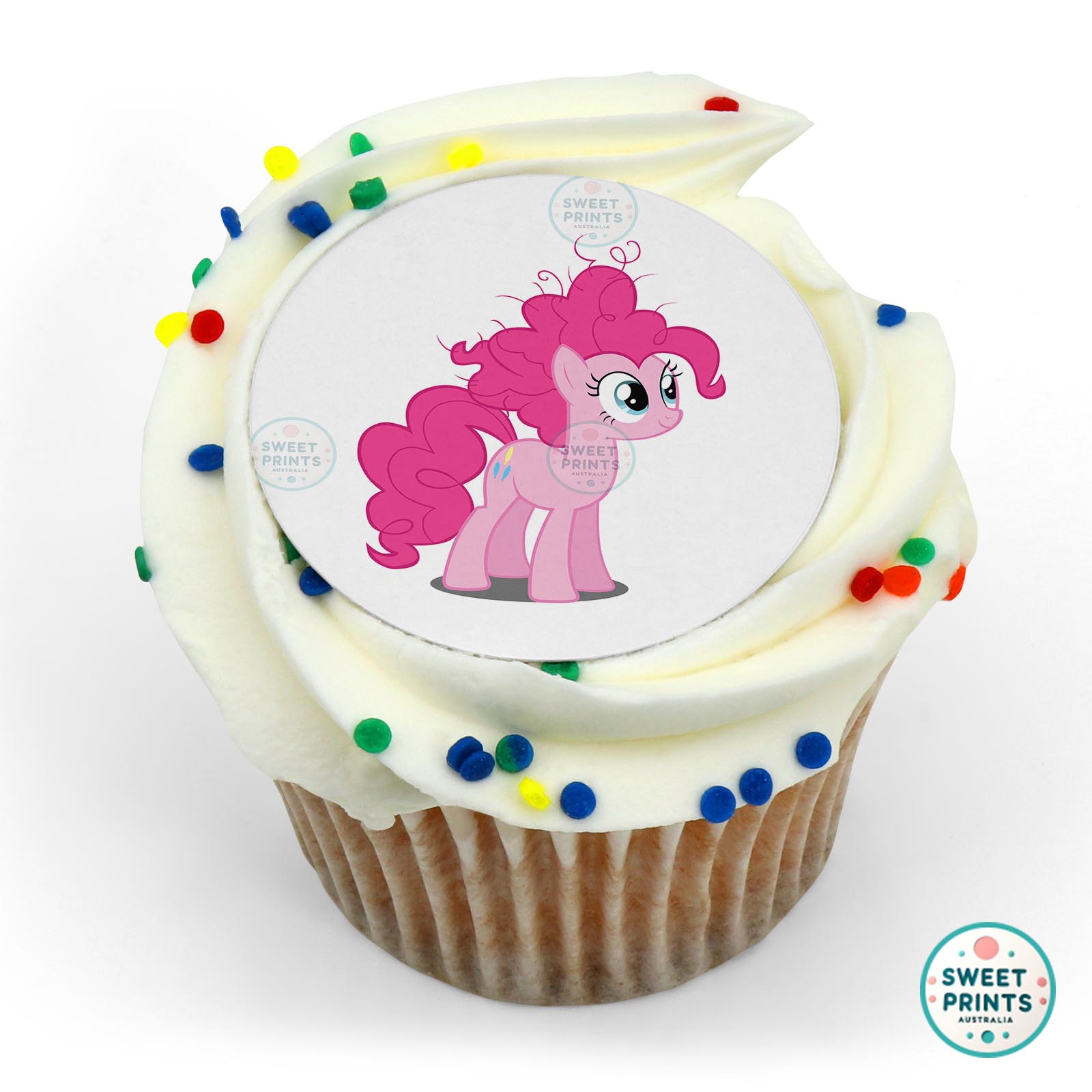 My Little Pony Pinkie Pie Youtube Pi Day edible cake topper