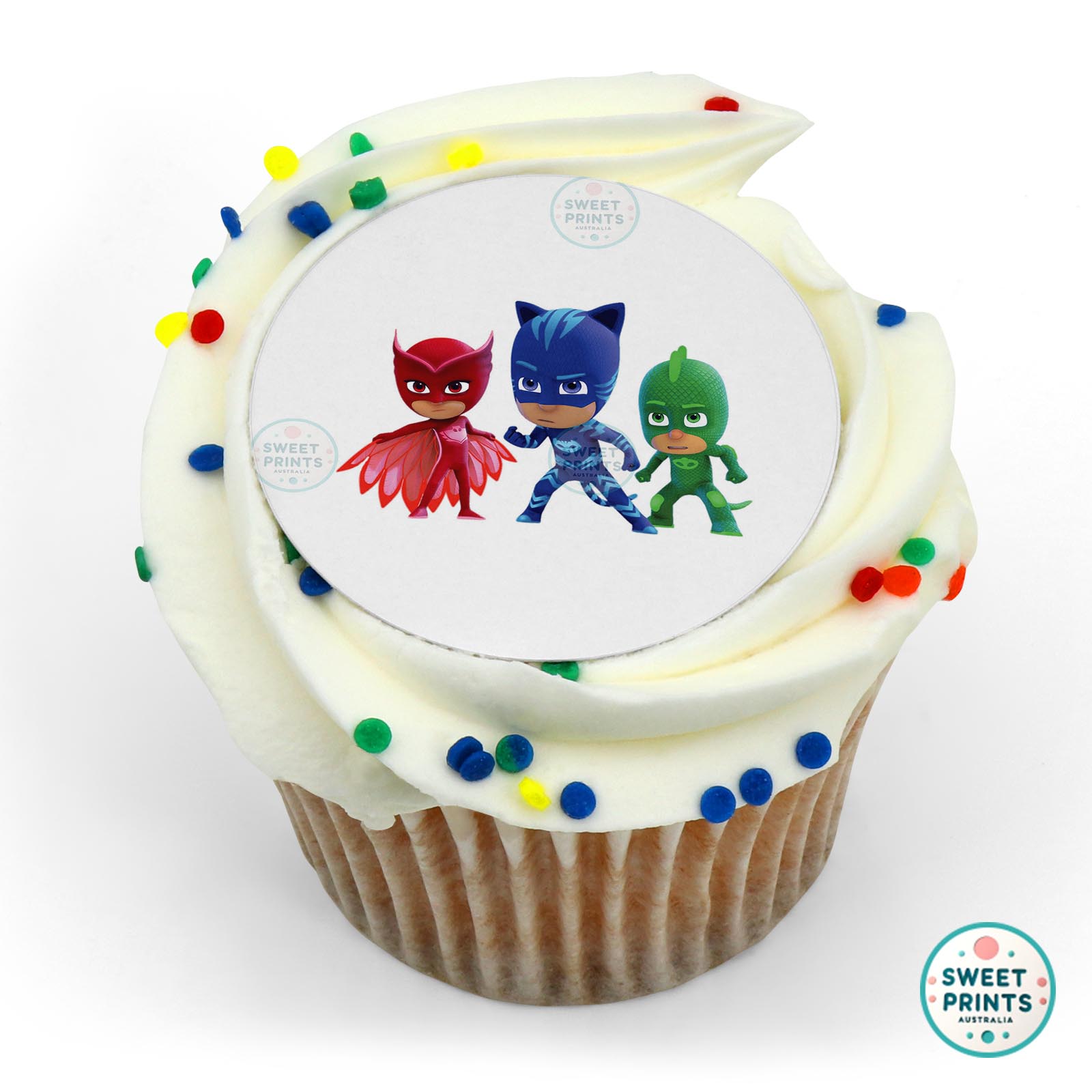 Pj Masks Determined Faces edible cake topper