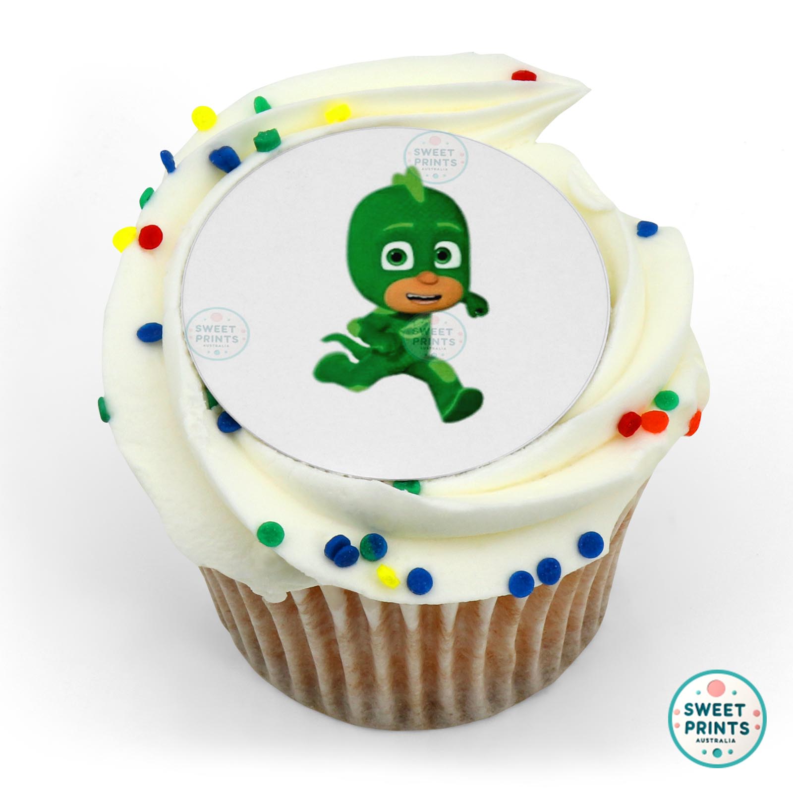 Pj Masks Gekko Running edible cake topper