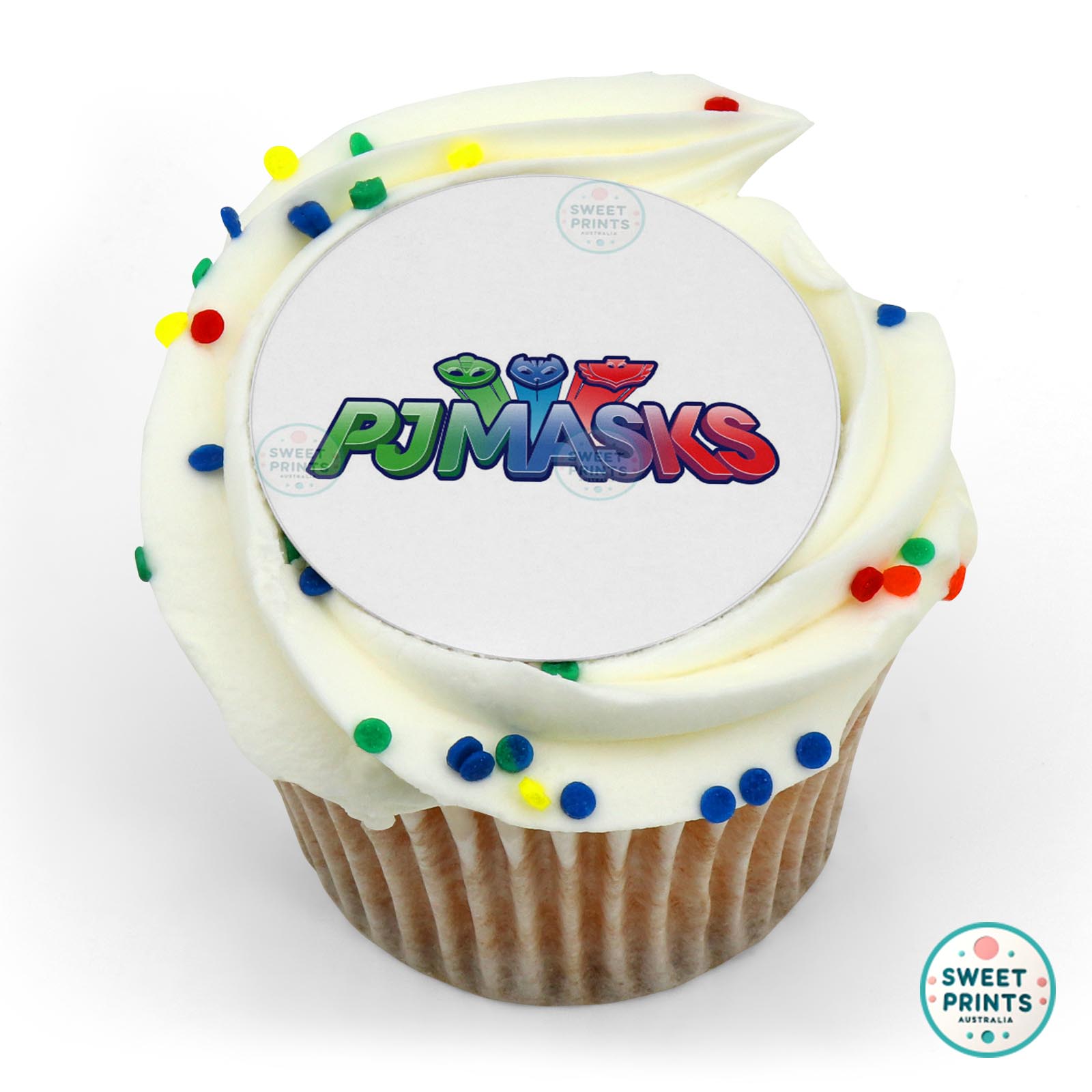 Pj Masks Logo edible cake topper