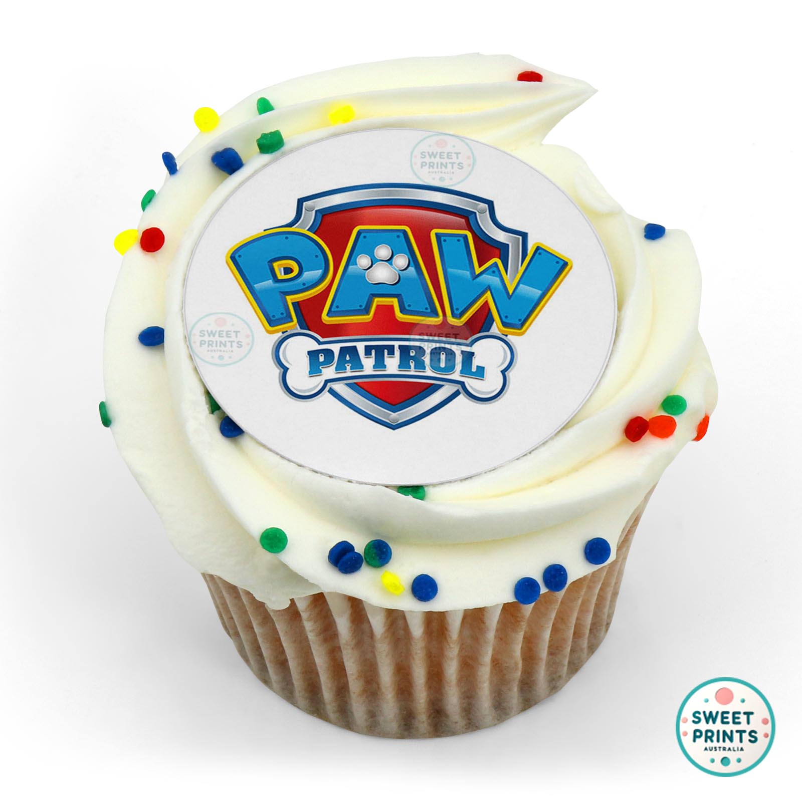 Paw Patrol Logo edible cake topper