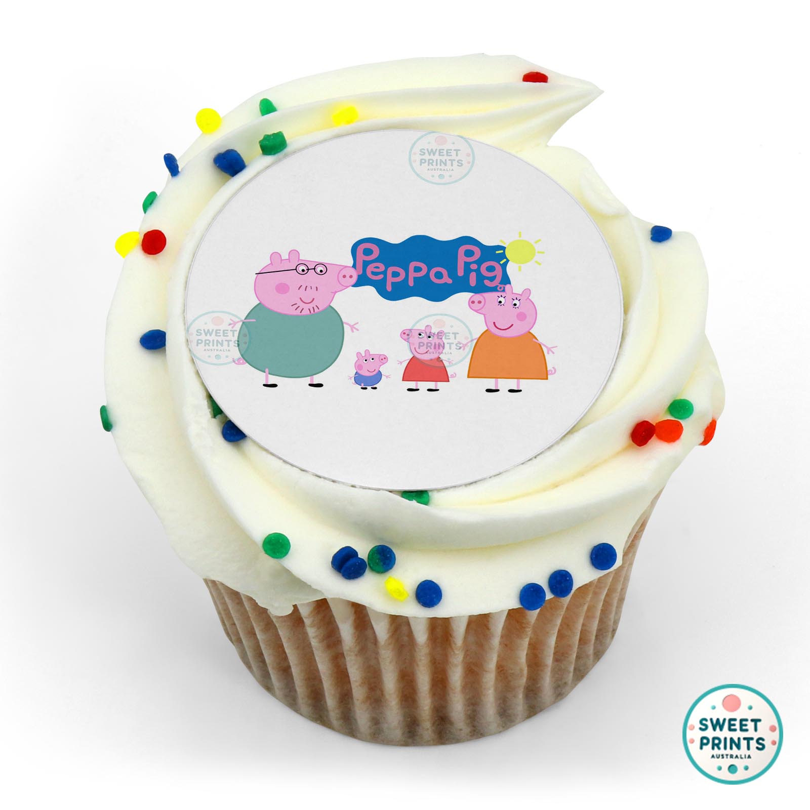 Peppa Pig Family edible cake topper