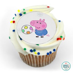peppa pig george playing with ball o