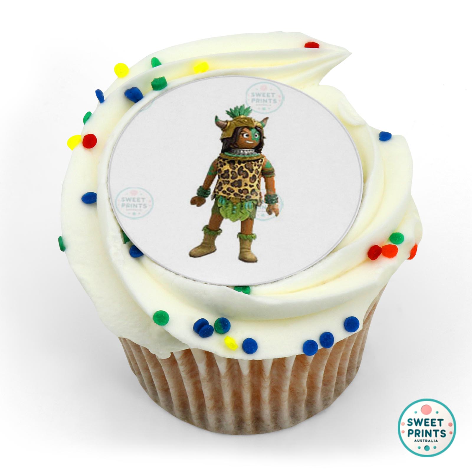 Playmobil The Movie Character Valera The Amazon Warrior edible cake topper