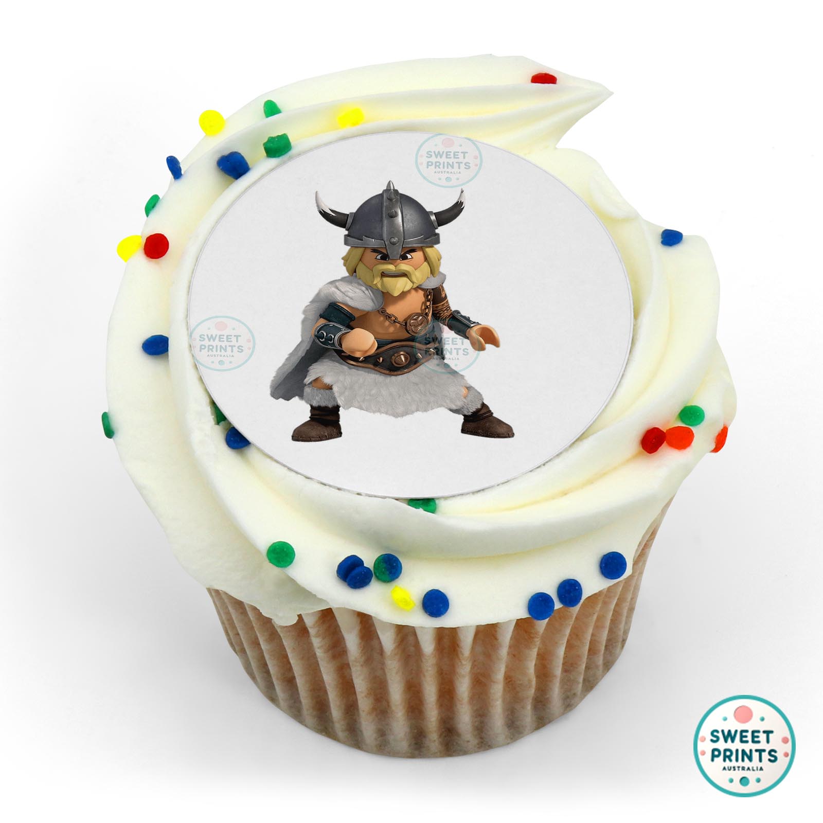 Playmobil The Movie Charlie The Viking edible cake topper