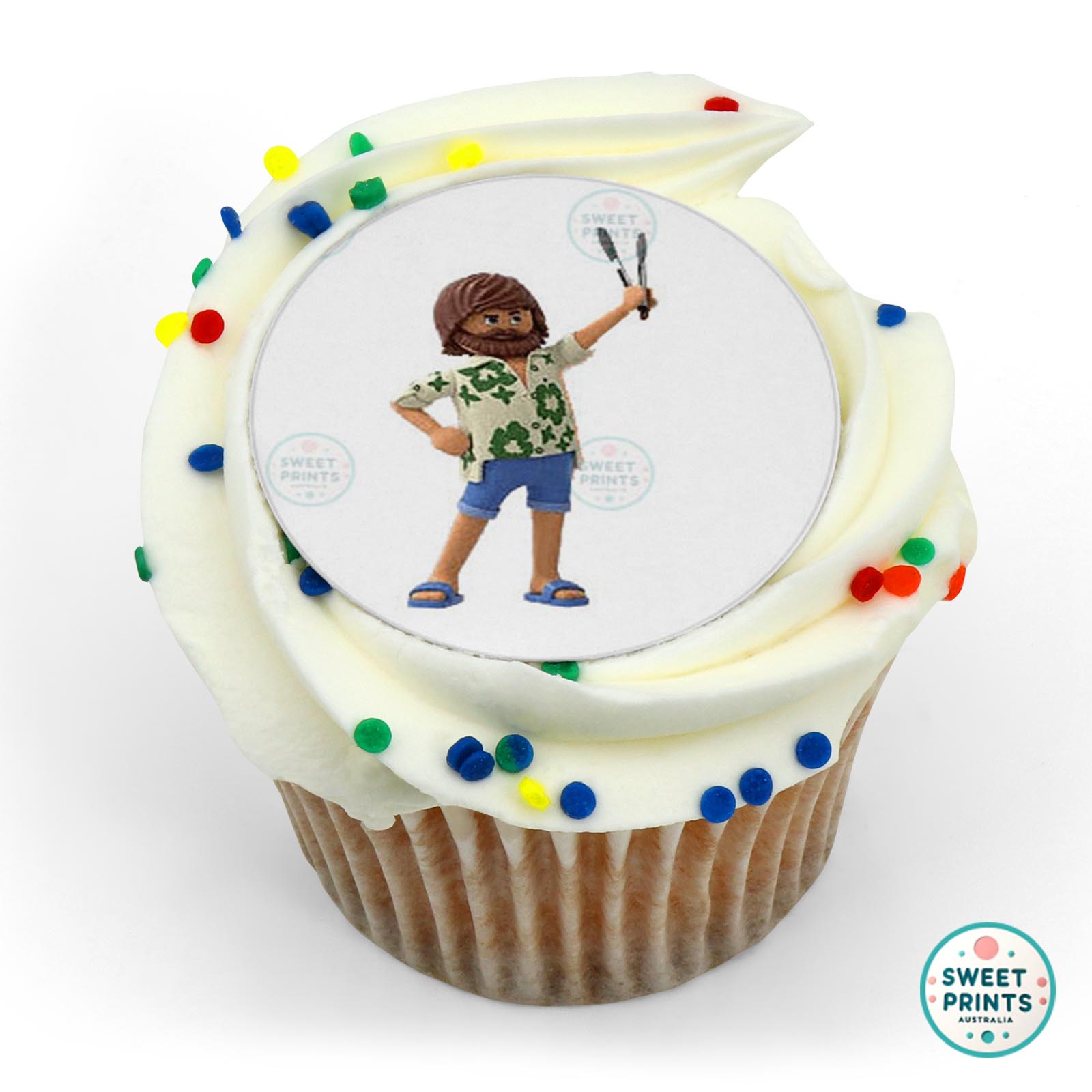 Playmobil The Movie Del edible cake topper