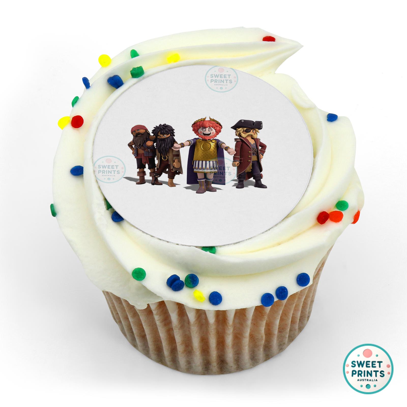 Playmobil The Movie Villains edible cake topper