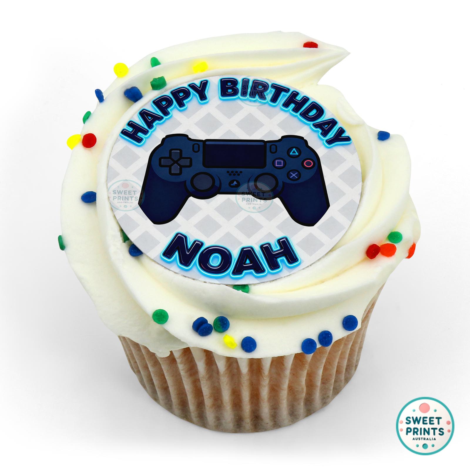 Playstation Controller Custom Name edible cake topper