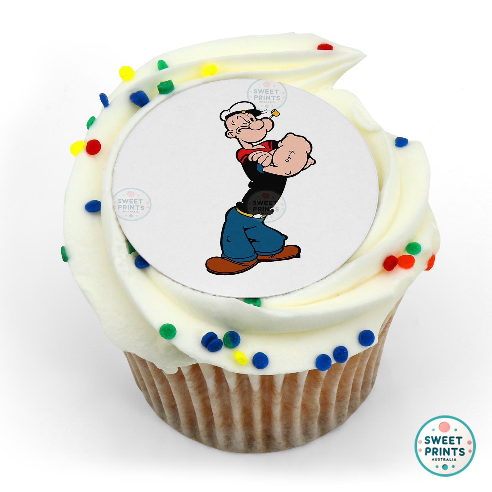 Popeye Arms Crossed edible cake topper