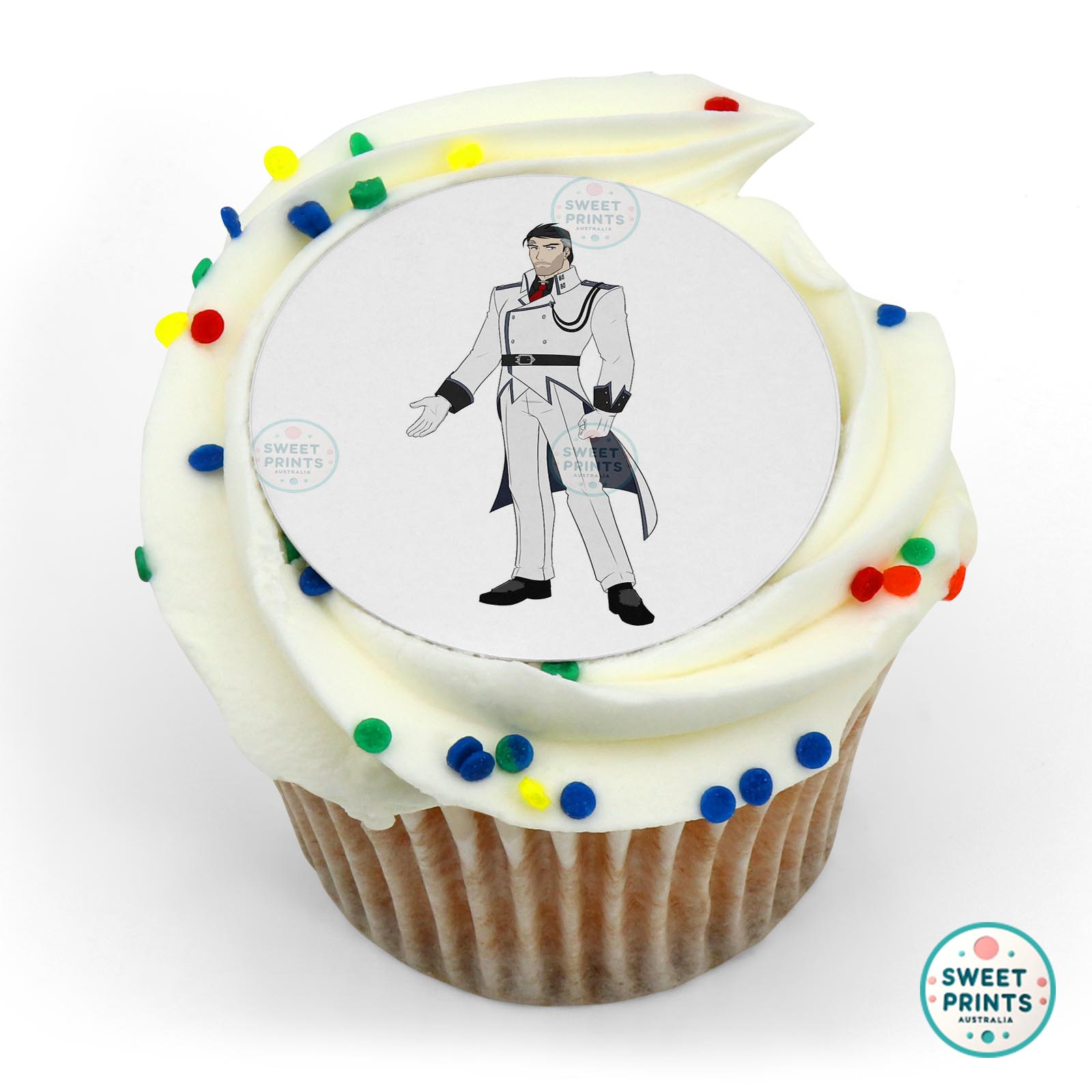 Rwby Chibi James Ironwood edible cake topper