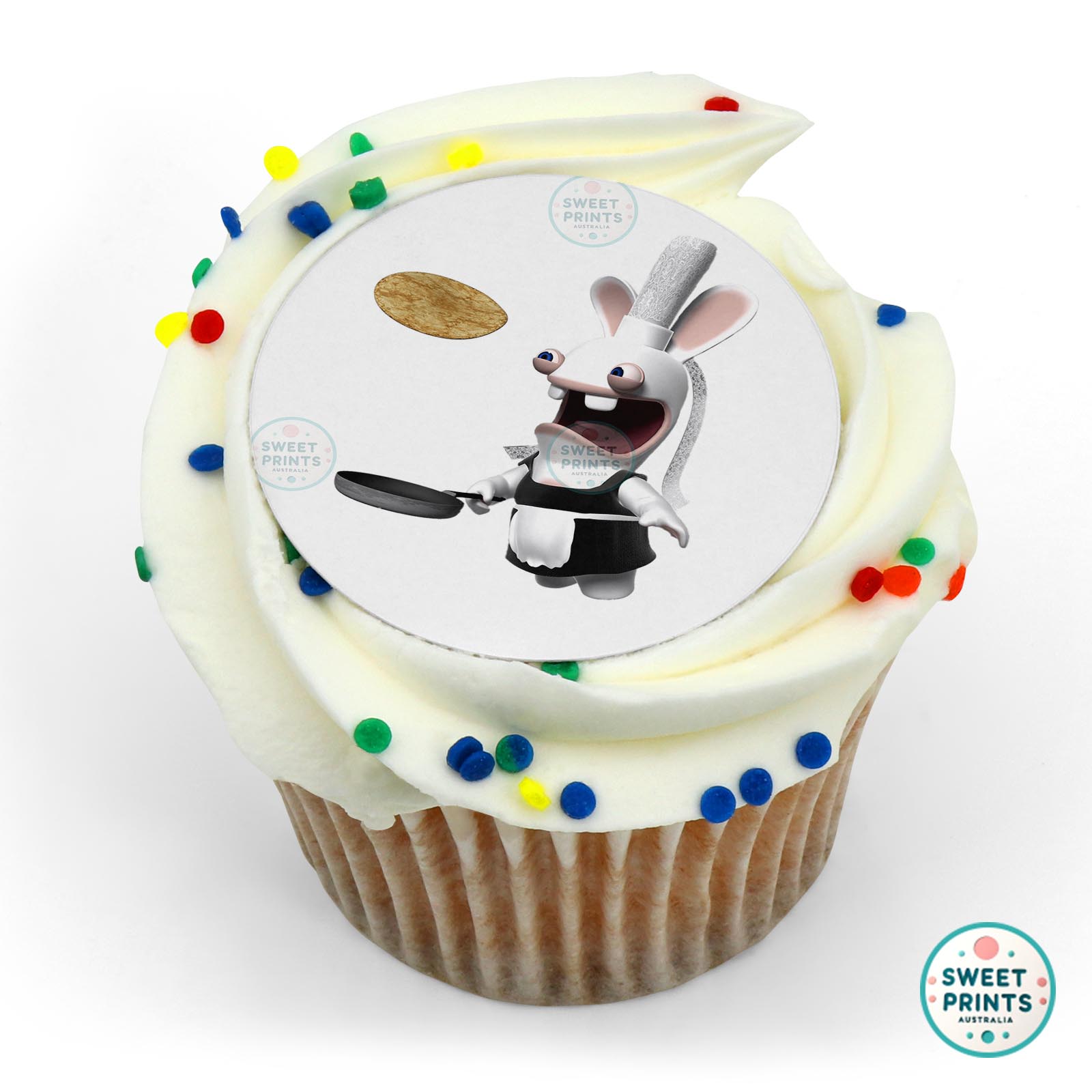 Rabbids Rabbid Baking Pancake edible cake topper