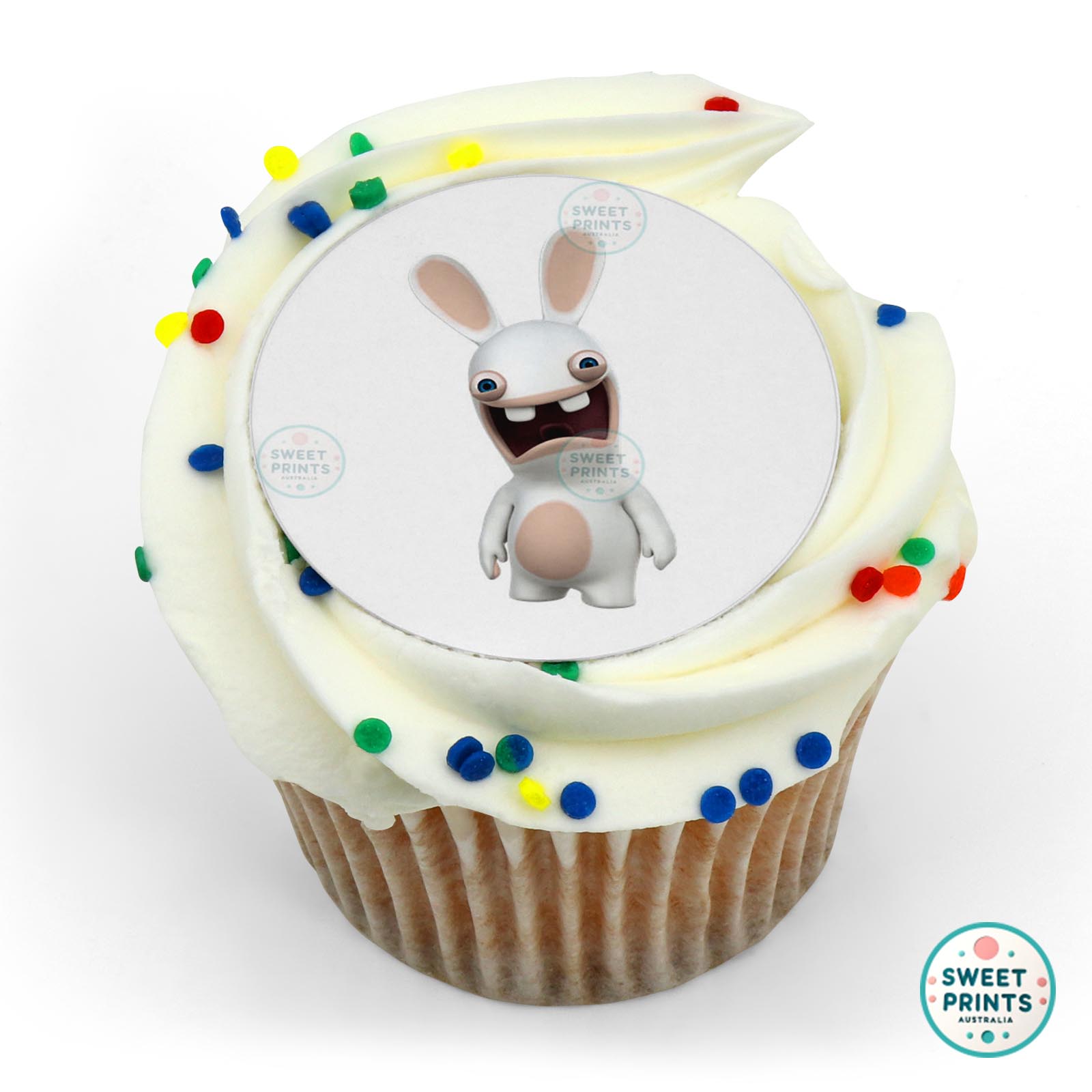Rabbids Screaming Rabbid edible cake topper