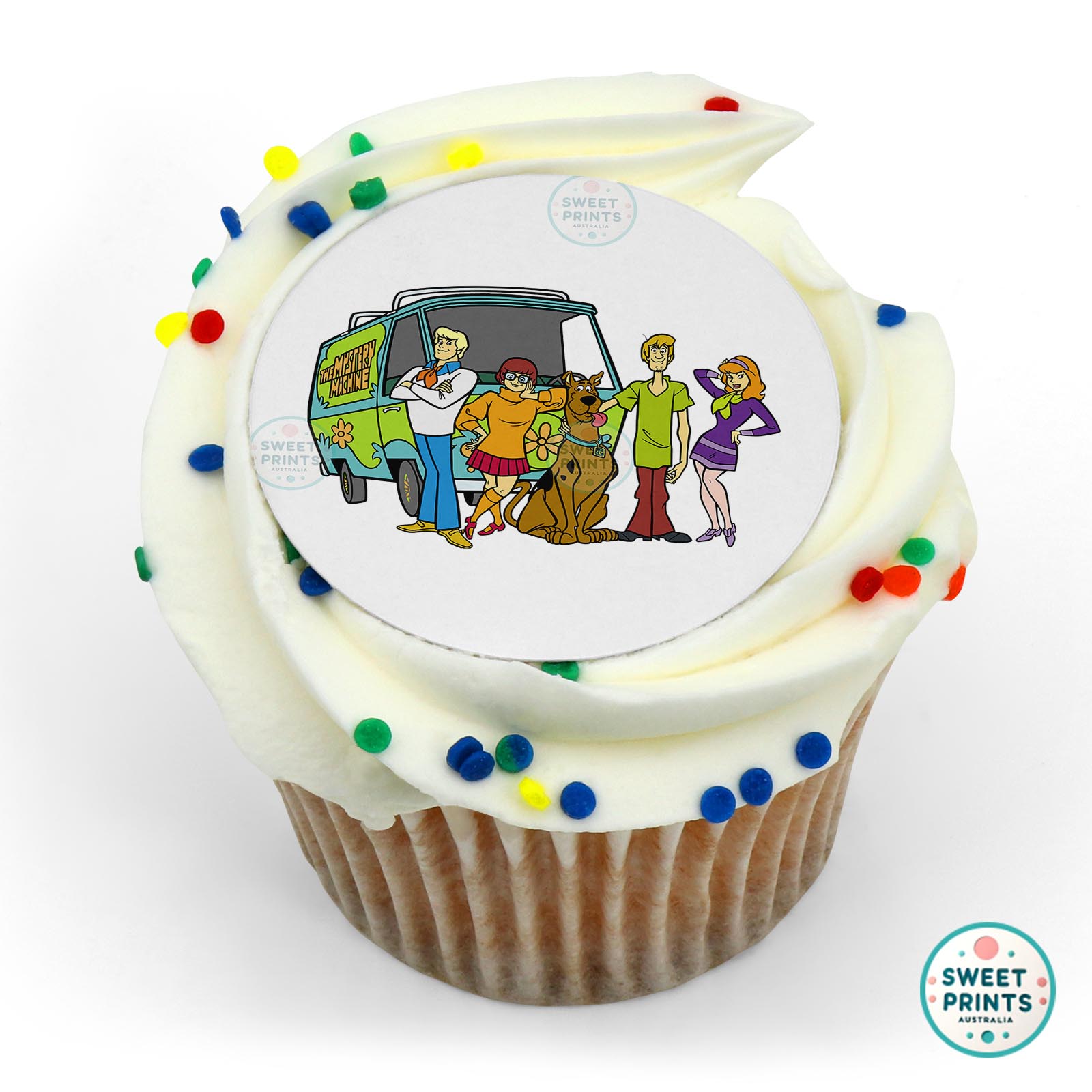 Scoobydoo Scooby Doo In Front Of Mystery Machine edible cake topper