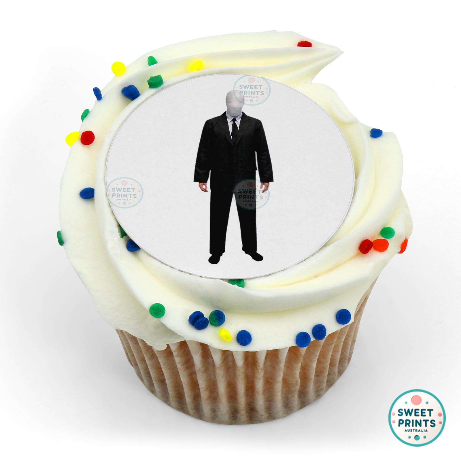 Slender Man Costume edible cake topper