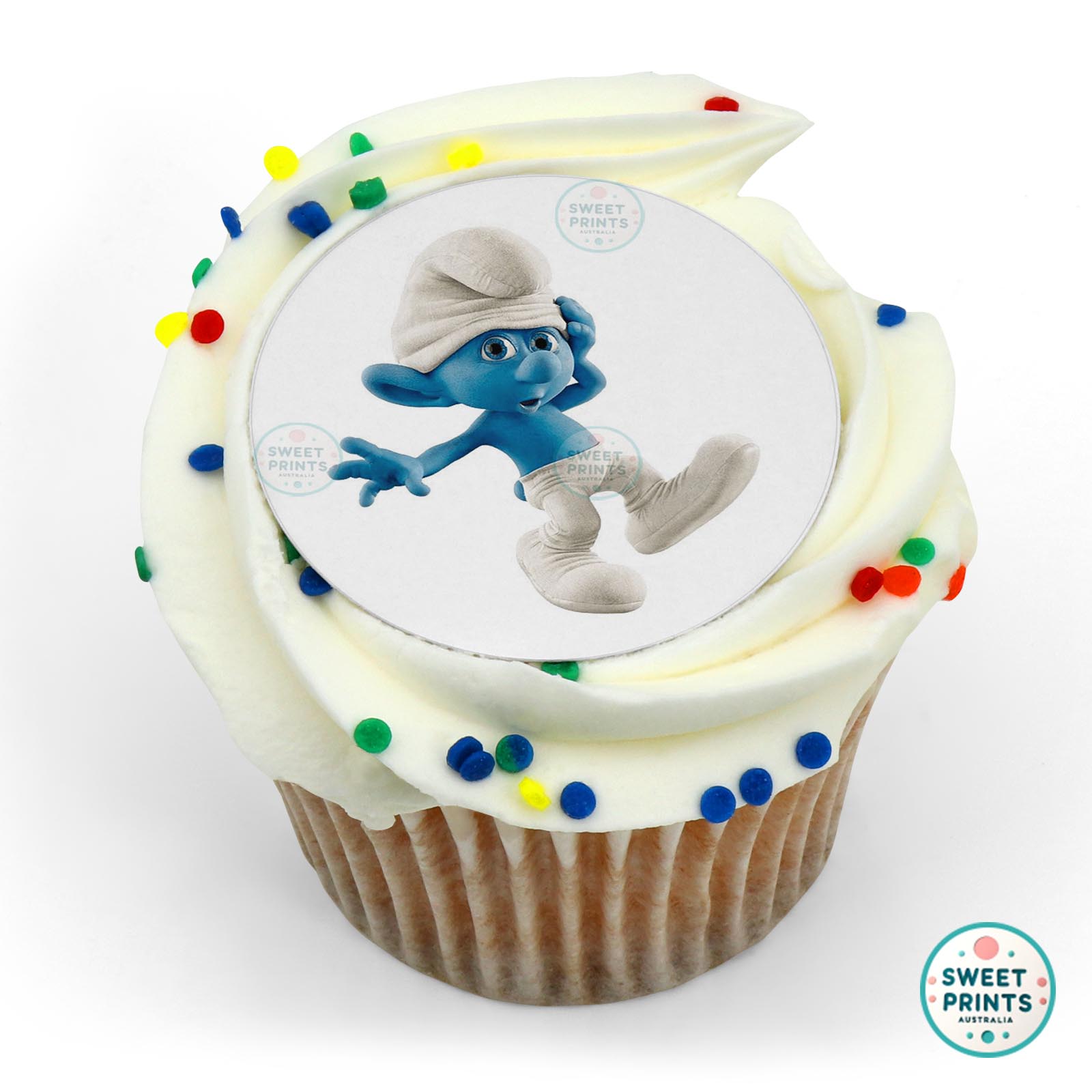 Smurfs Clumsy Smurf edible cake topper