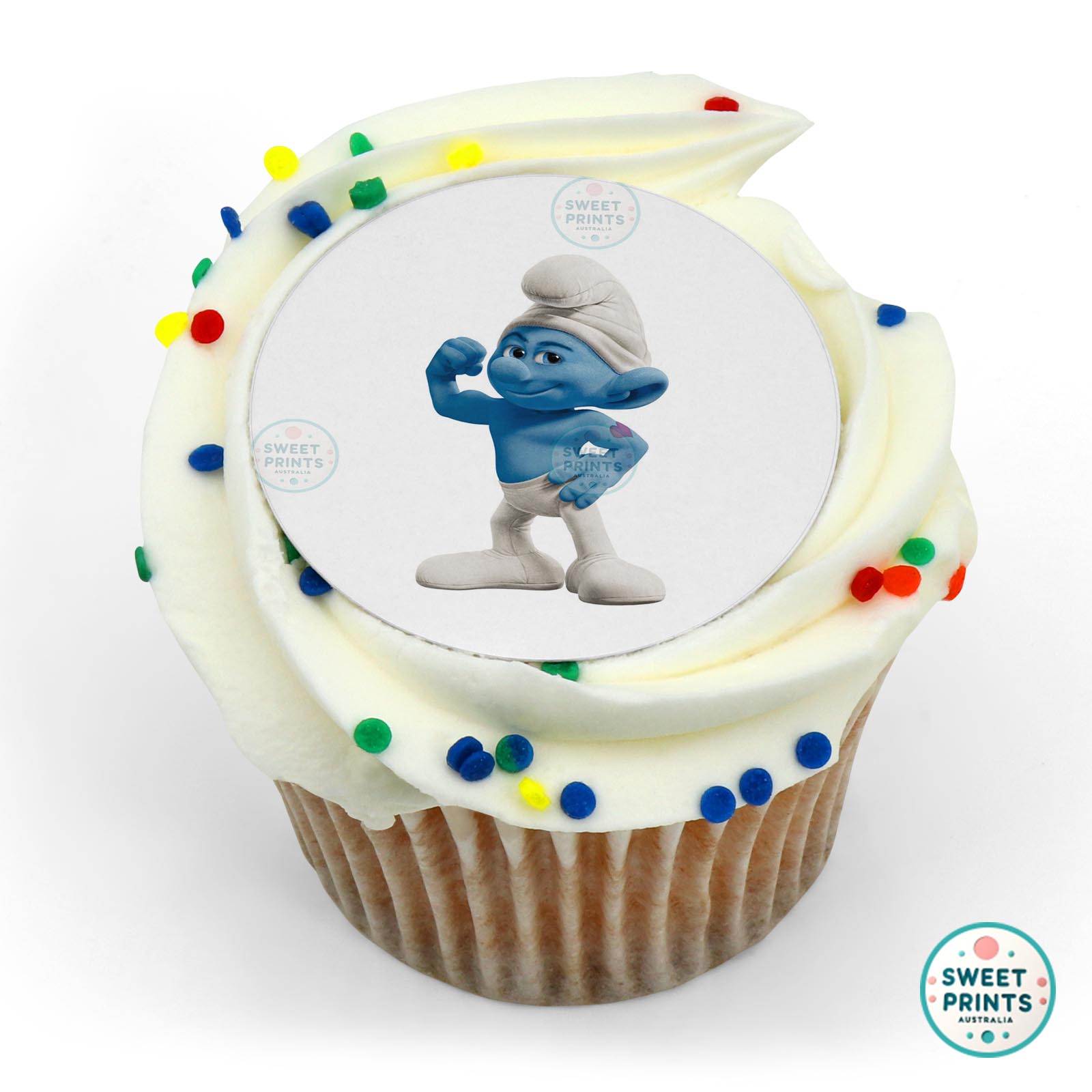 Smurfs Hefty Smurf edible cake topper