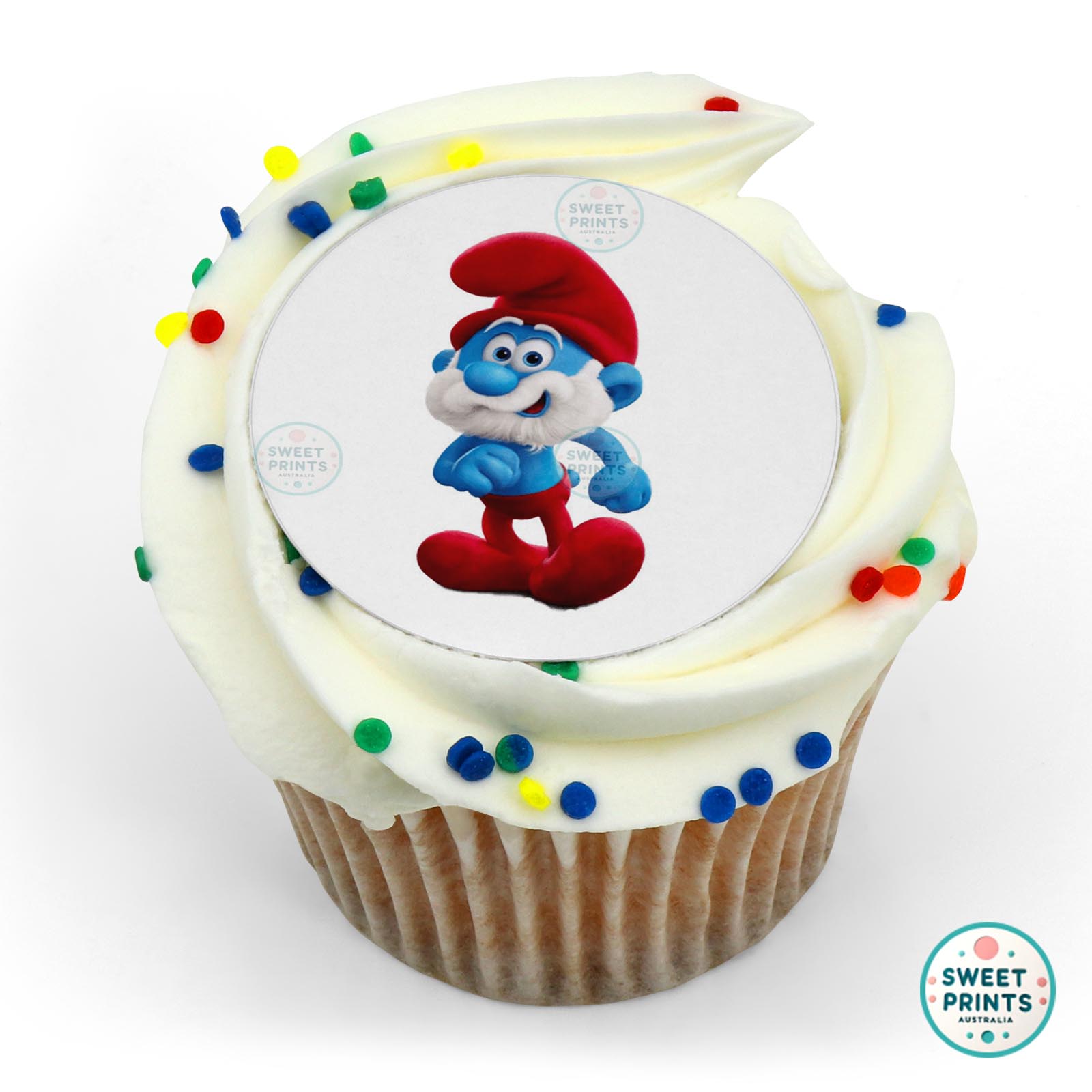 Smurfs Papa Smurf edible cake topper