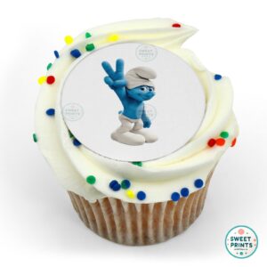 smurfs smurf making peace sign o