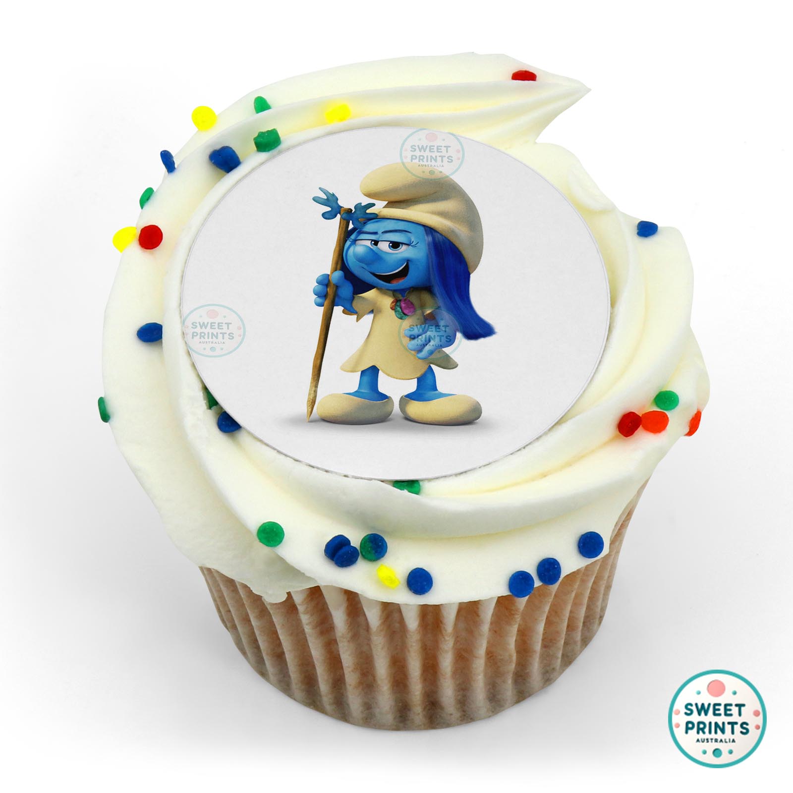 Smurfs Smurf Melody edible cake topper
