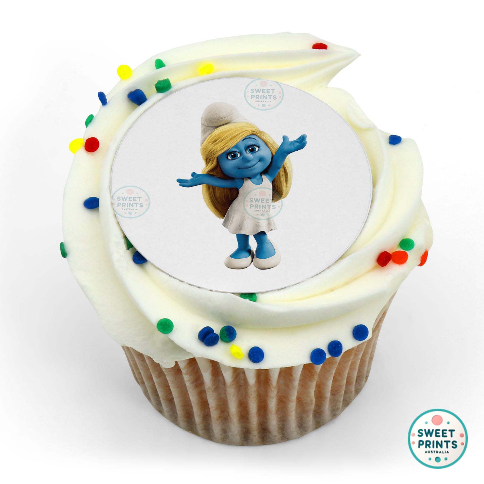 Smurfs Smurfette edible cake topper