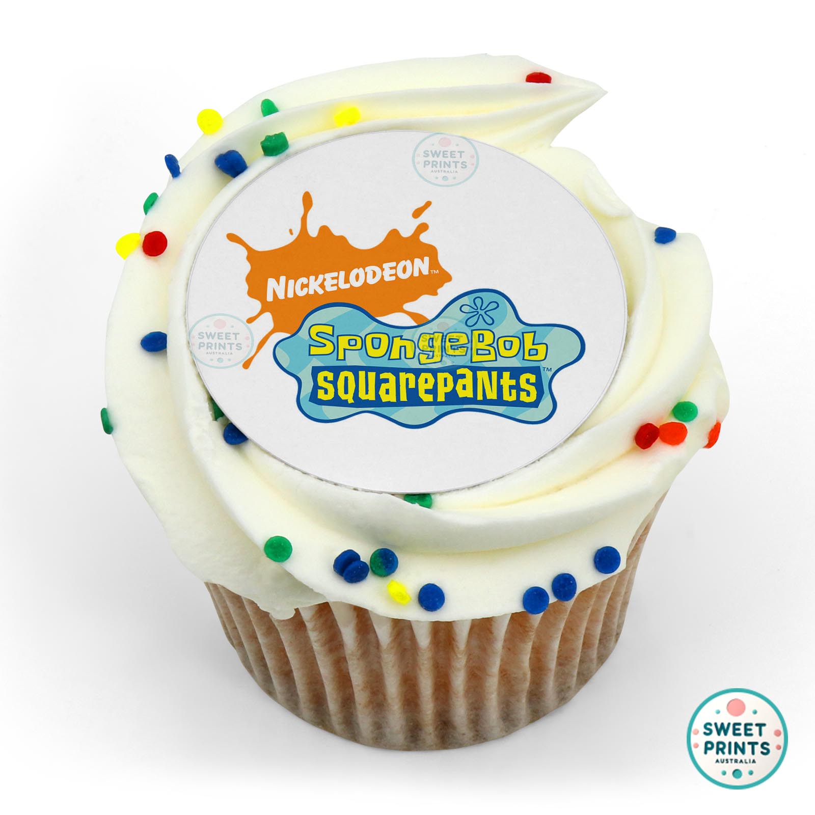 Spongebob Nickelodeon Squarepants Logo edible cake topper