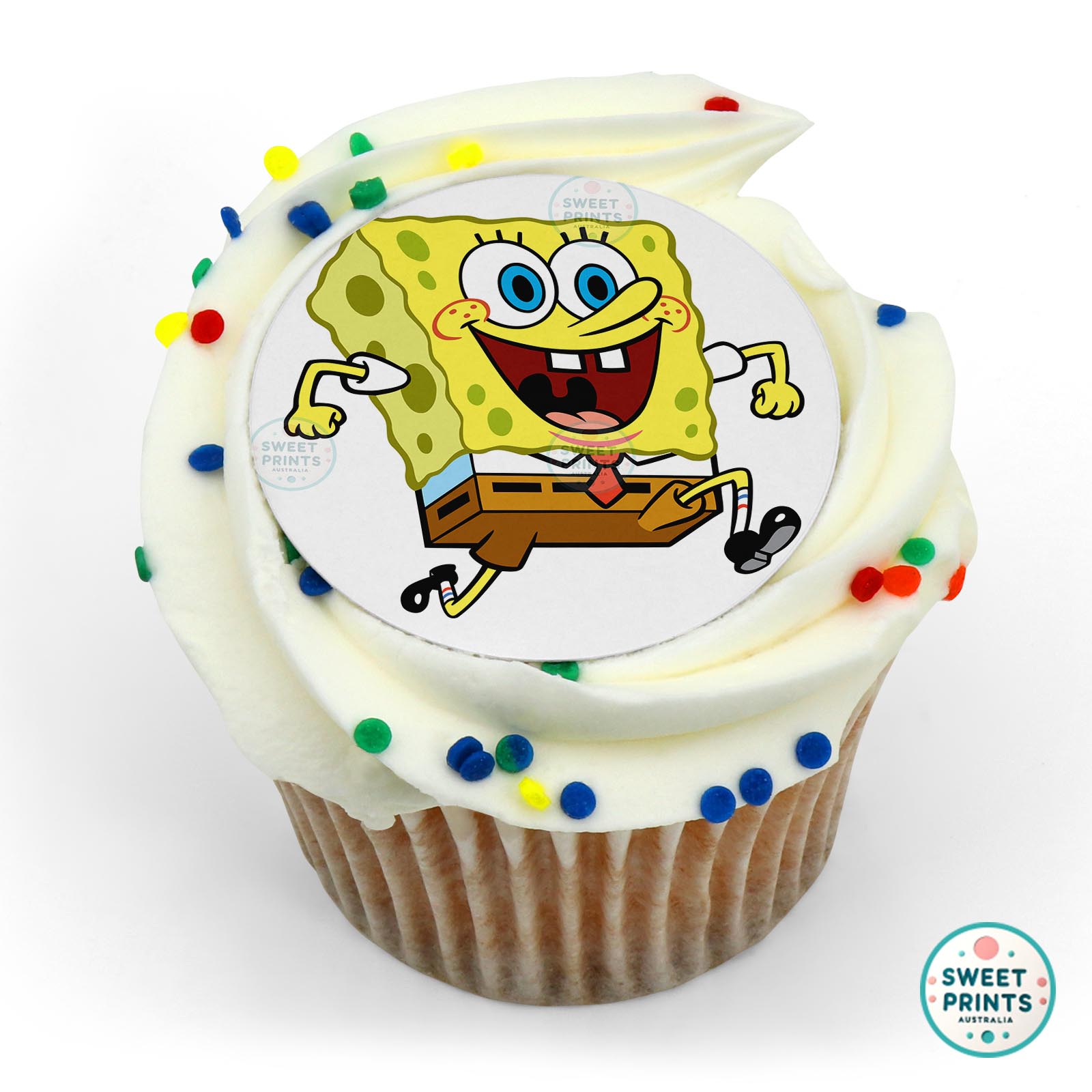 Spongebob Running edible cake topper