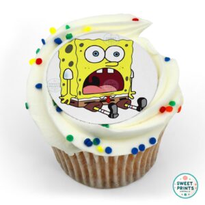 spongebob sitting o