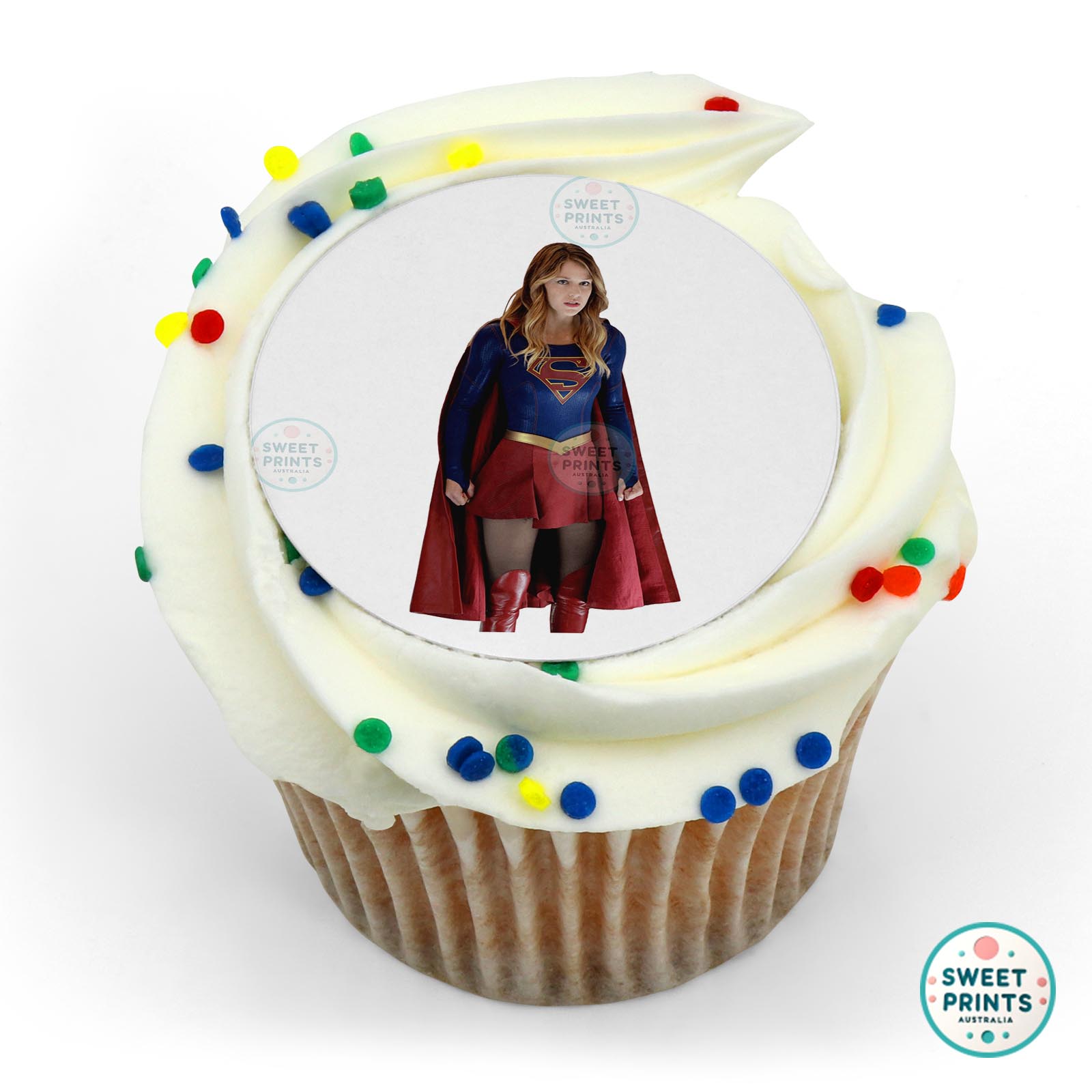 Supergirl Ready edible cake topper