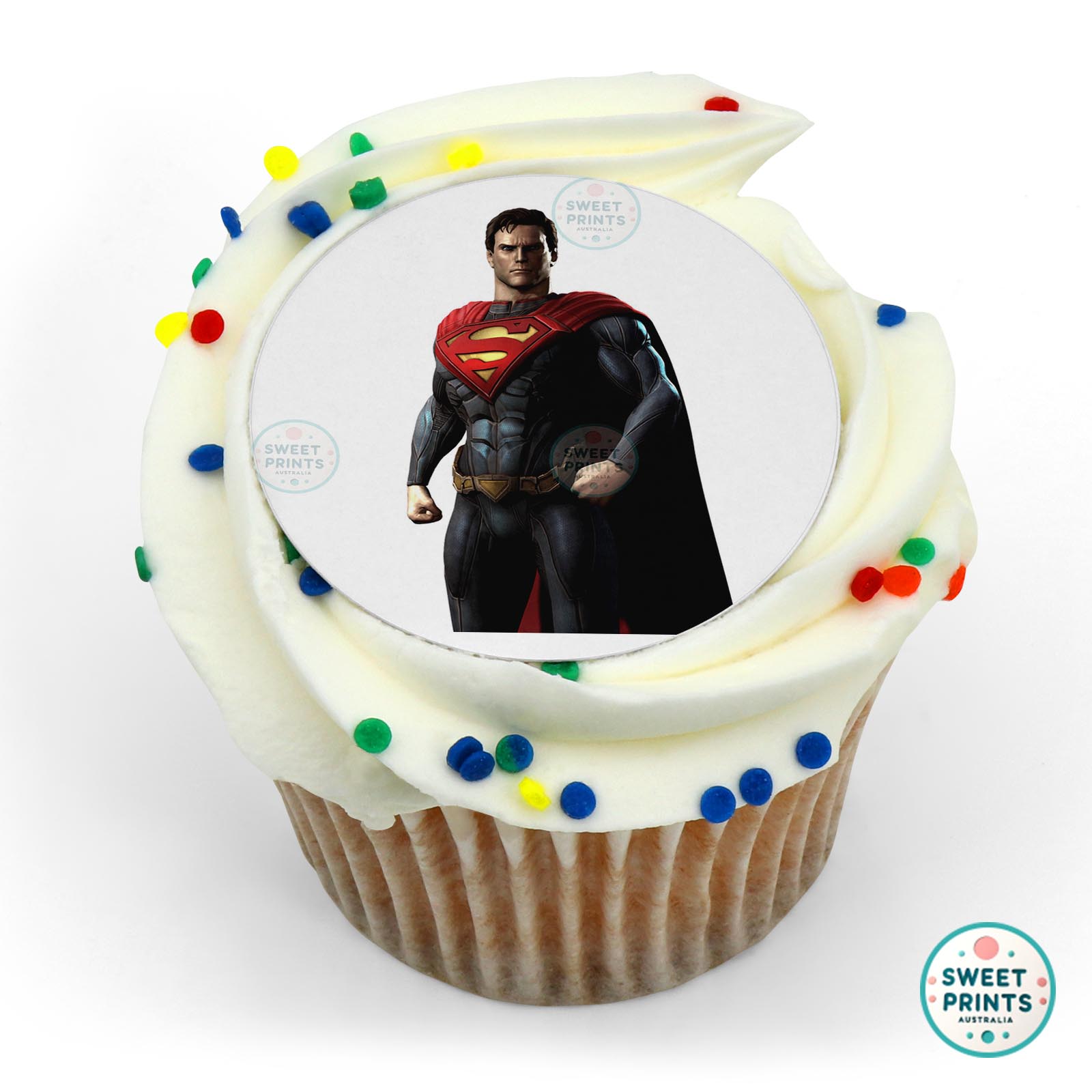 Superman Angry Standing edible cake topper