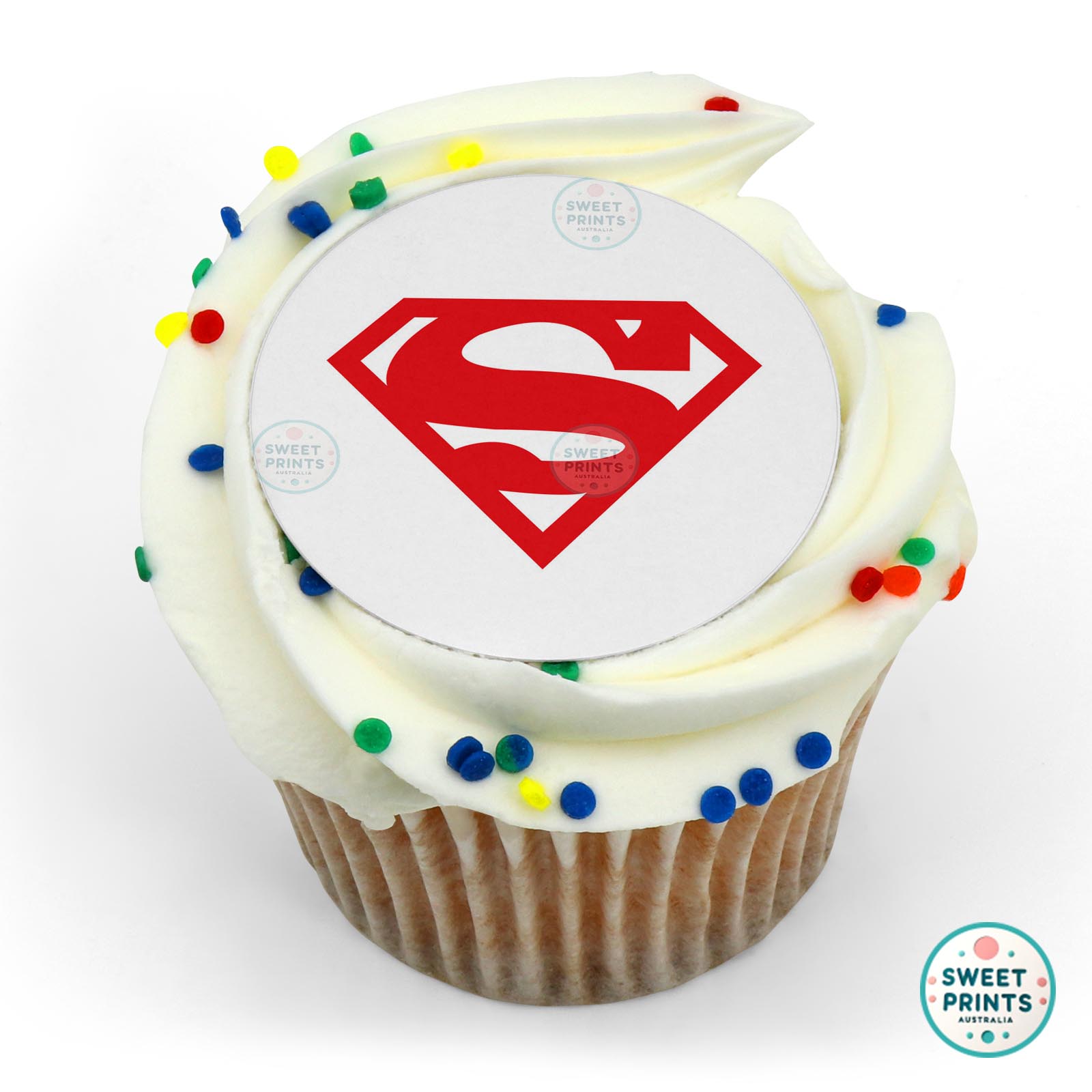 Superman Red Sign edible cake topper