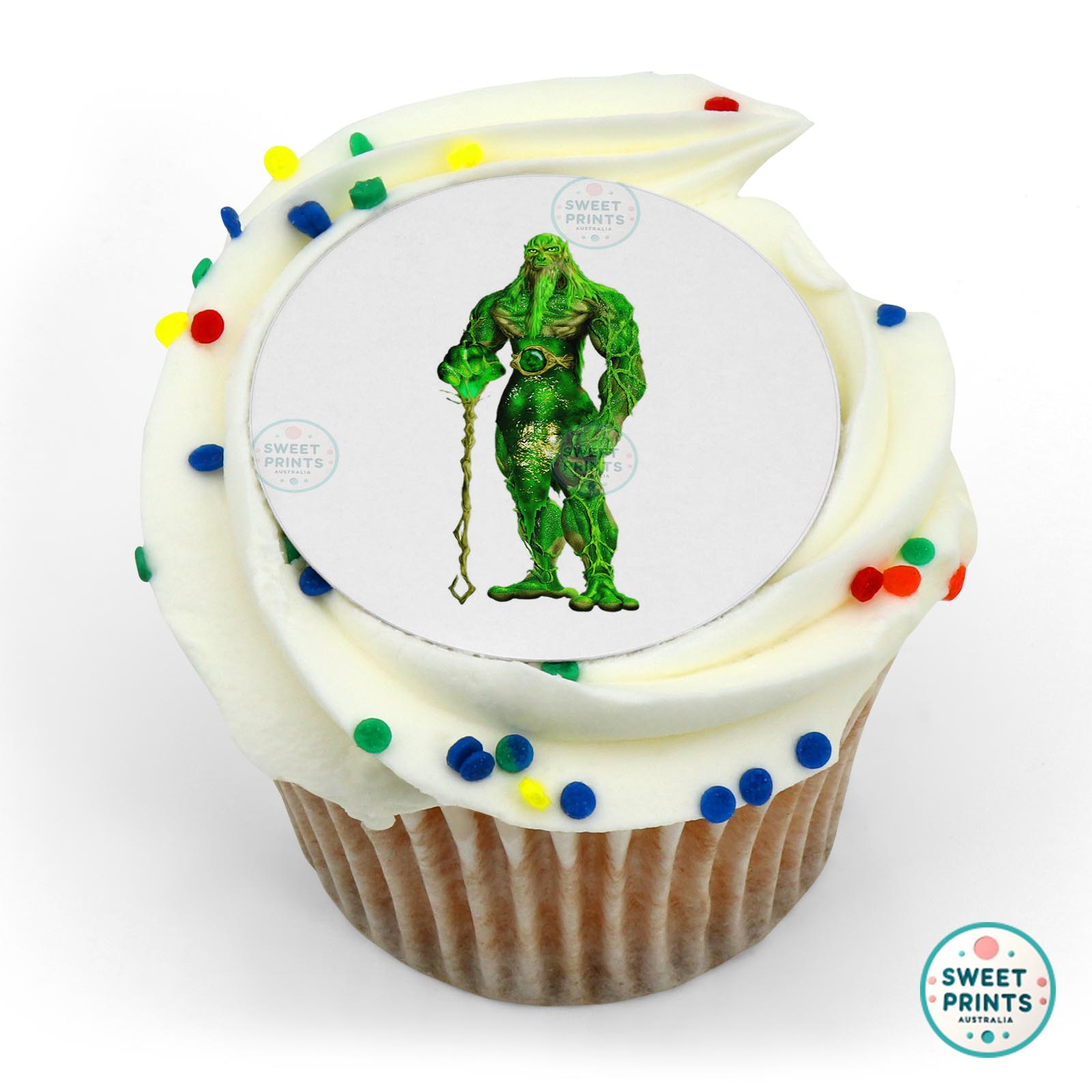 Swamp Thing Cartoon edible cake topper