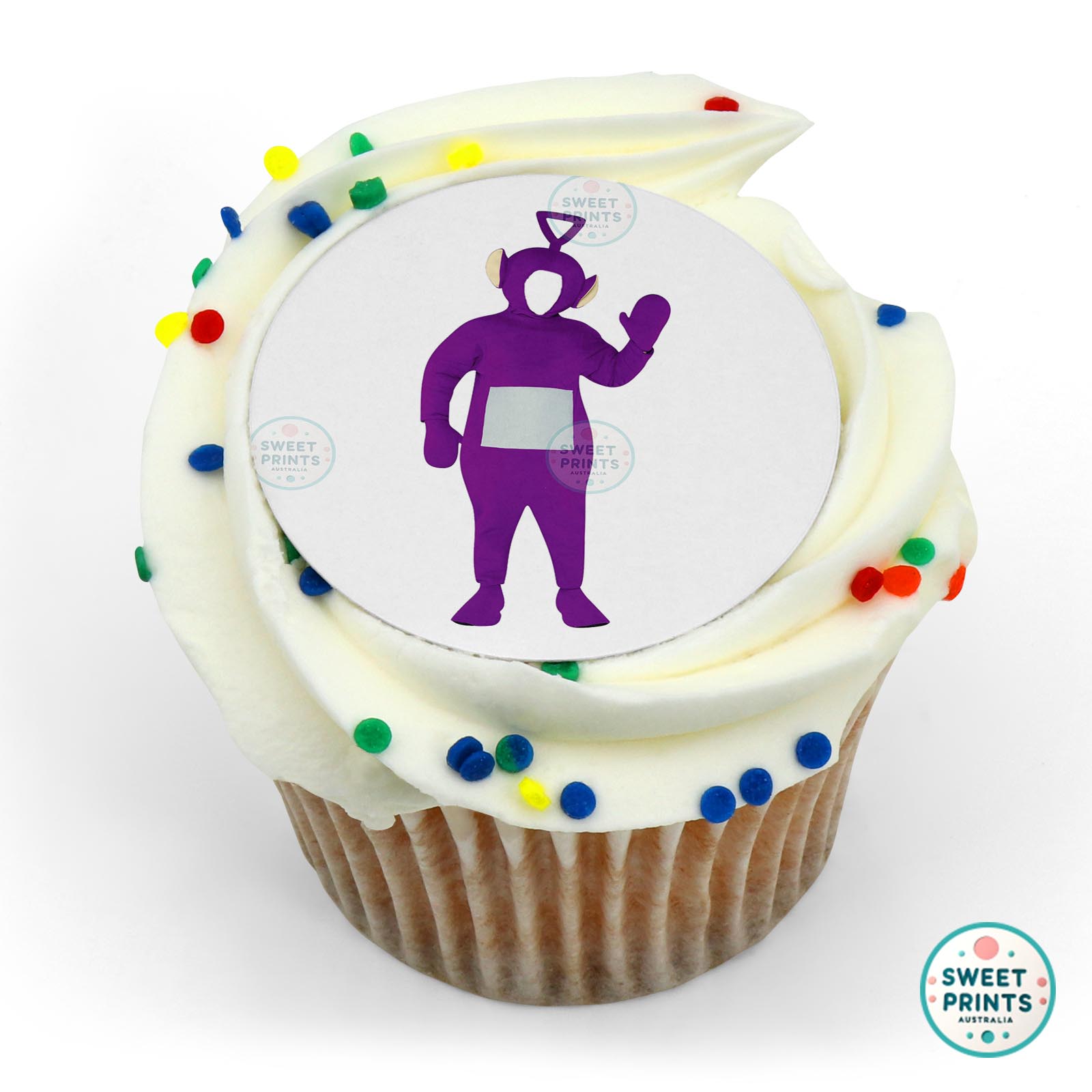 Teletubbies Tinky Winky Costume Adult edible cake topper