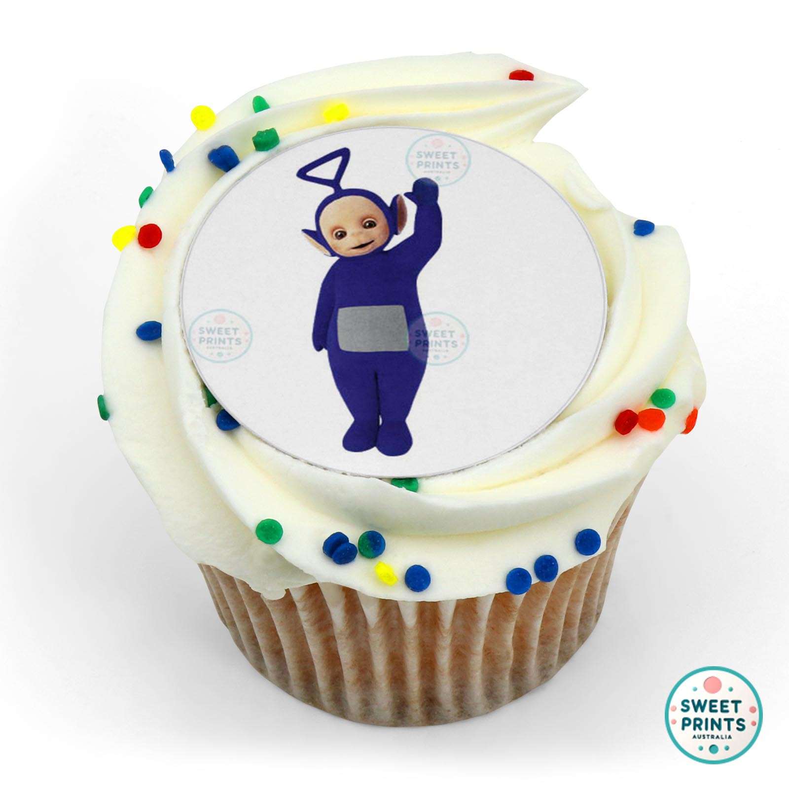 Teletubbies Tinky Winky edible cake topper