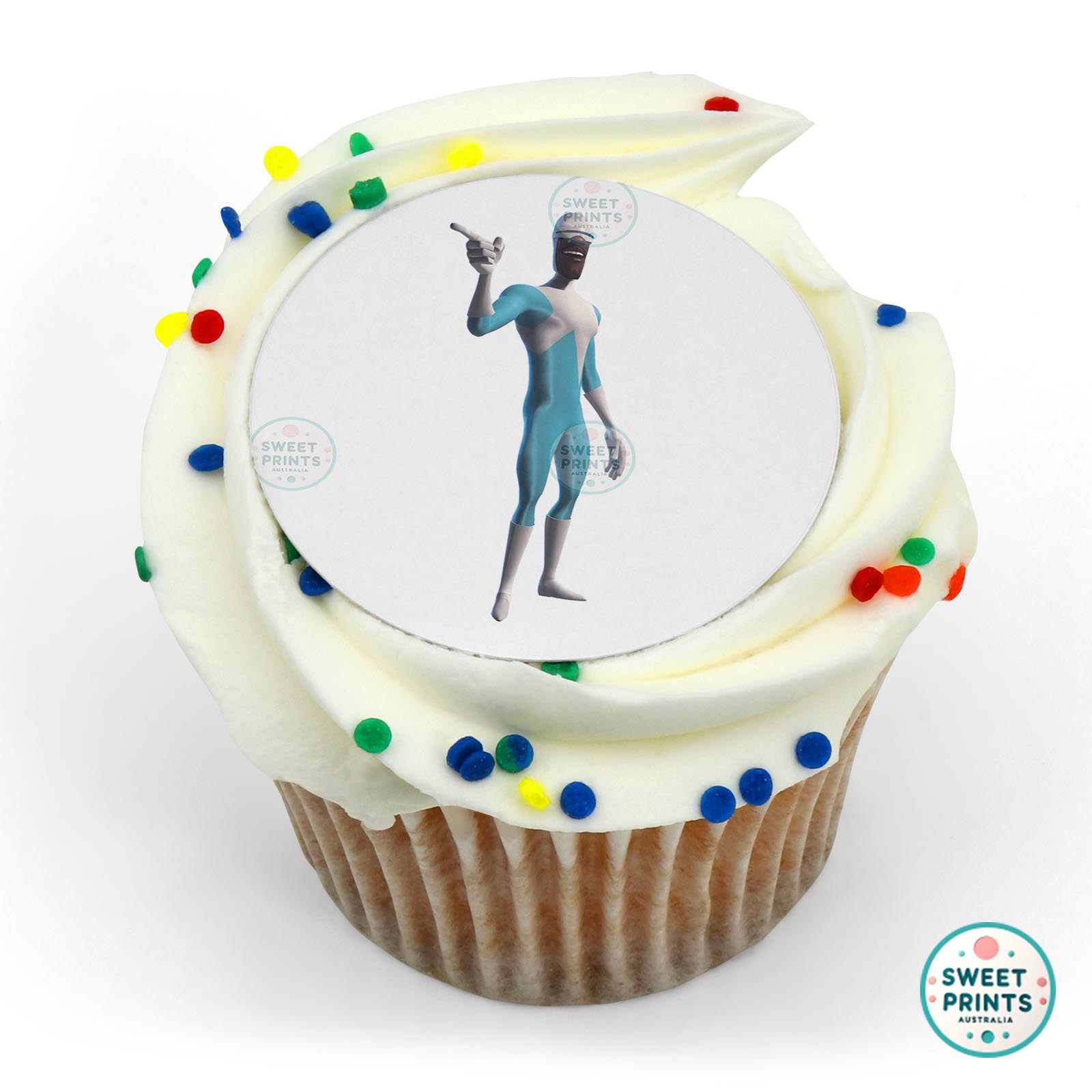 The Incredibles Frozone edible cake topper