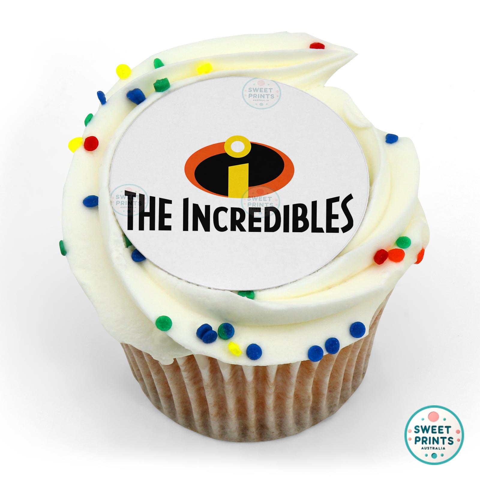 The Incredibles Logo edible cake topper