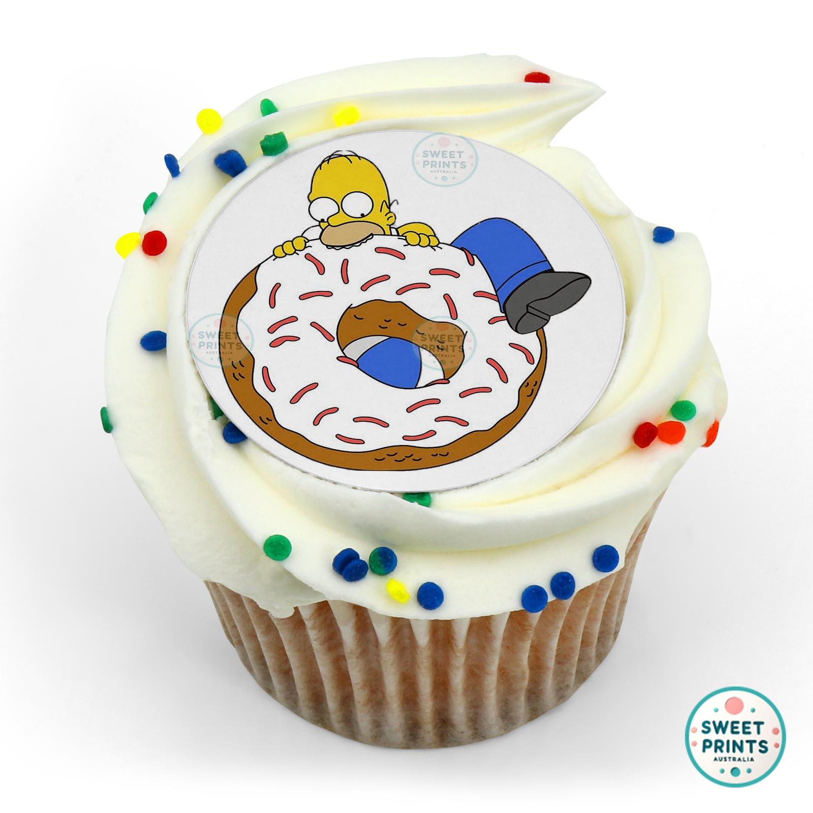 The Simpsons Homer Simpson Eating Giant Donut edible cake topper