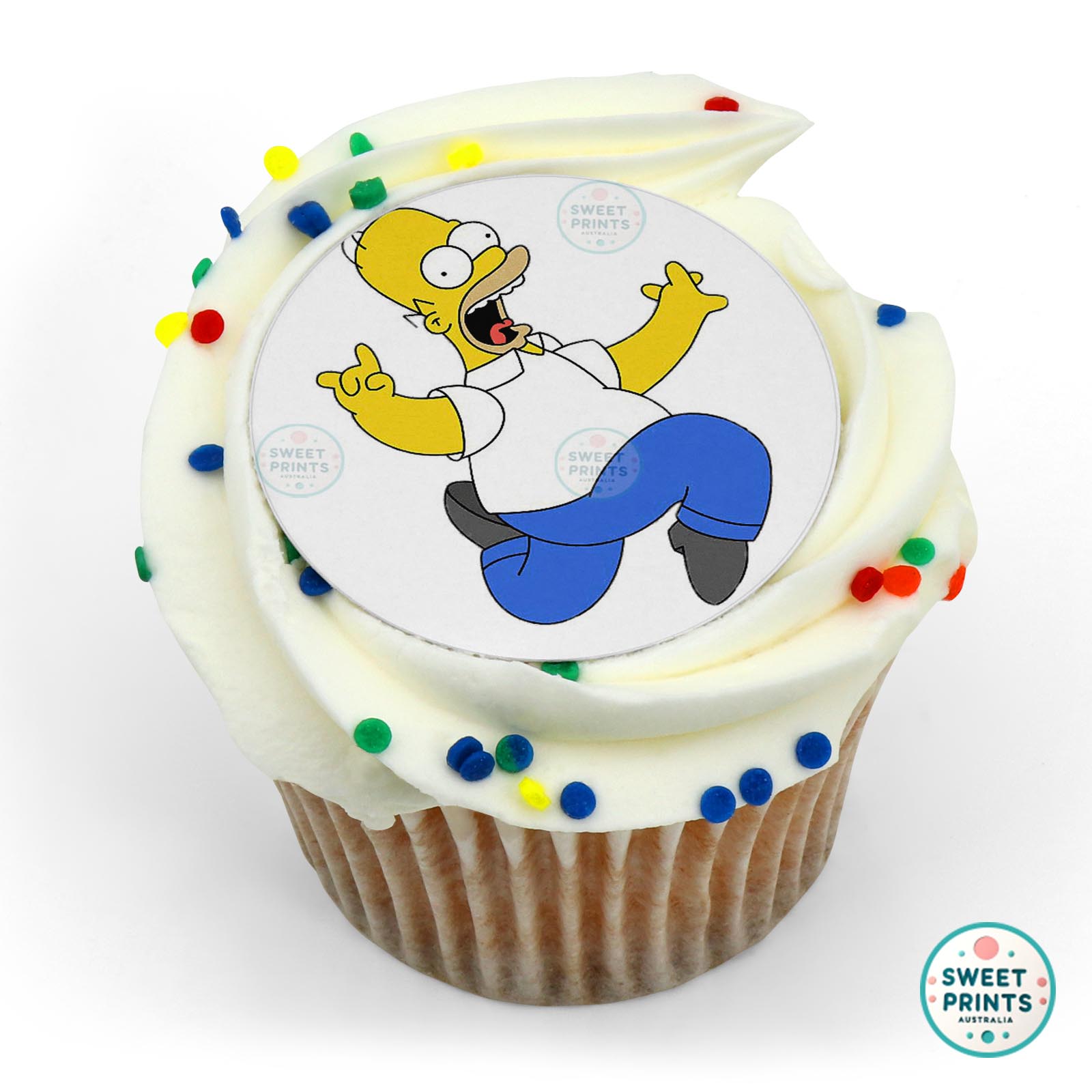 The Simpsons Homer Simpson Running edible cake topper
