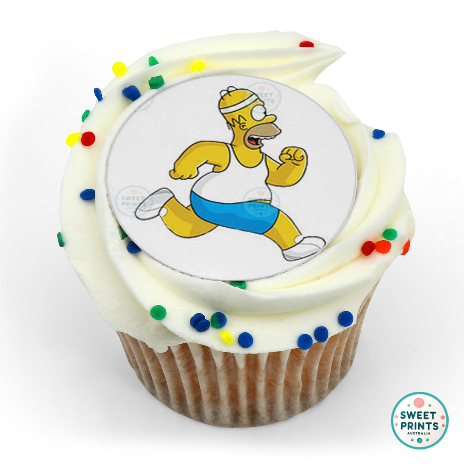 The Simpsons Homer Simpson Working Out edible cake topper