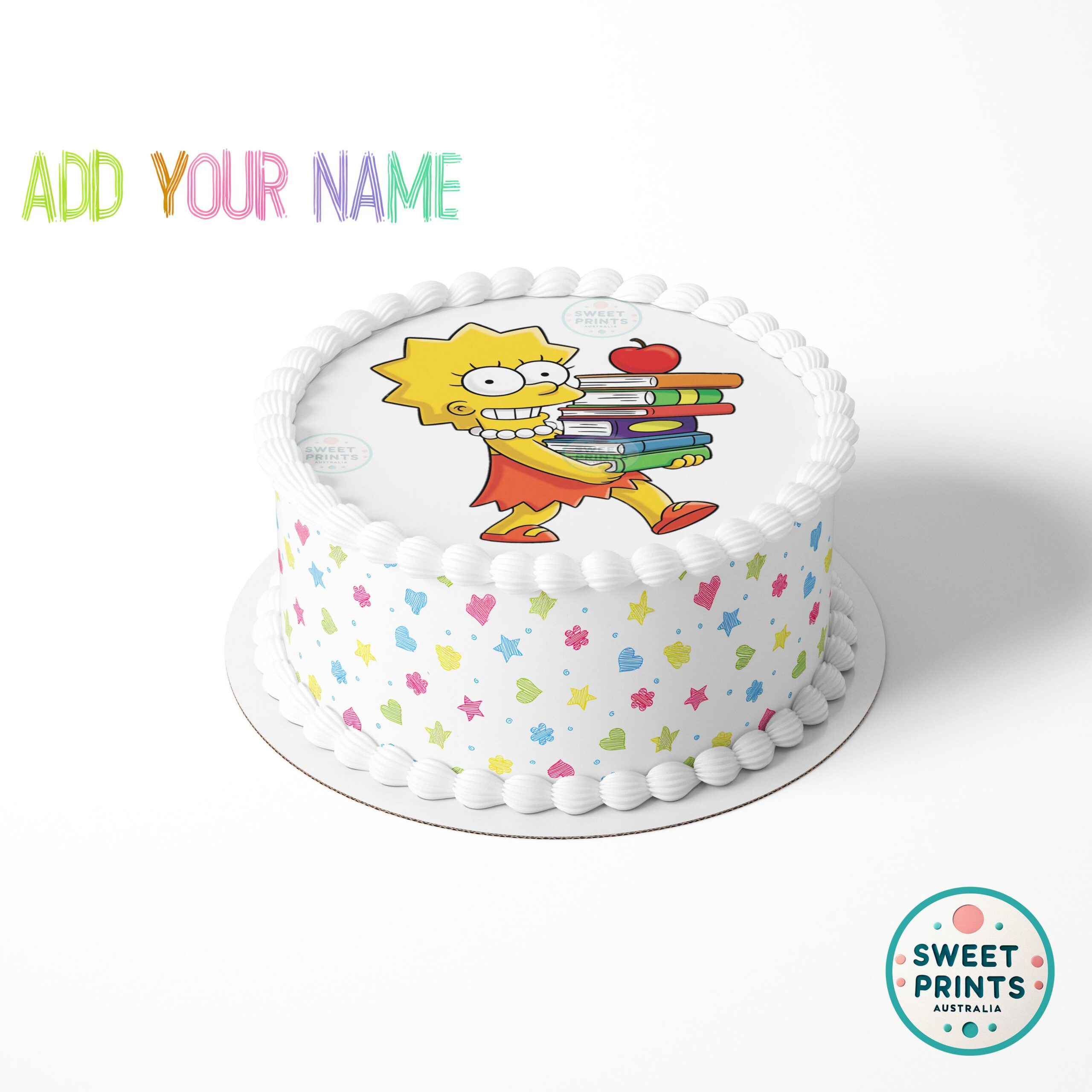 the simpsons lisa simpson with a pile of books o - Image 2