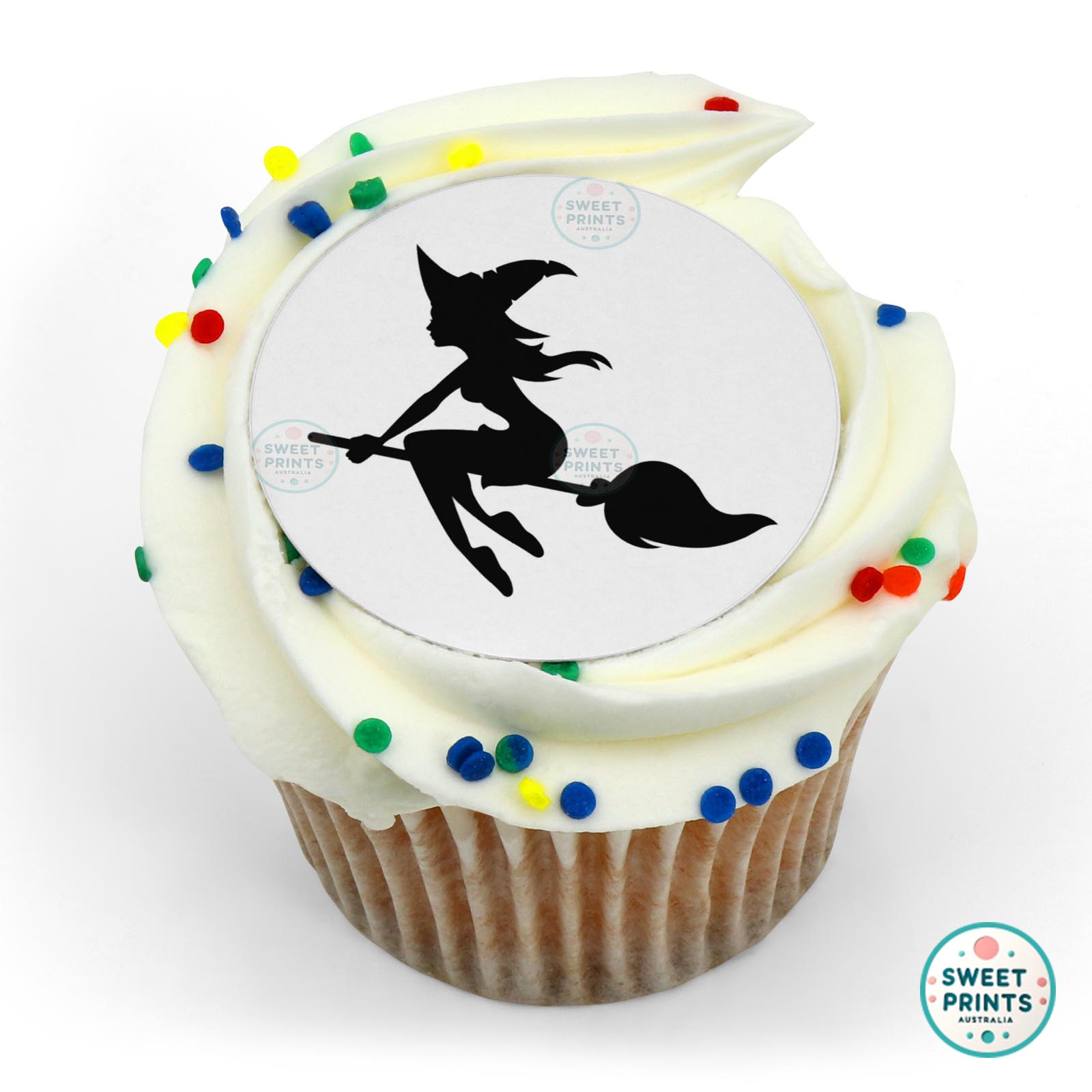 Witches Young Witch On Broom edible cake topper