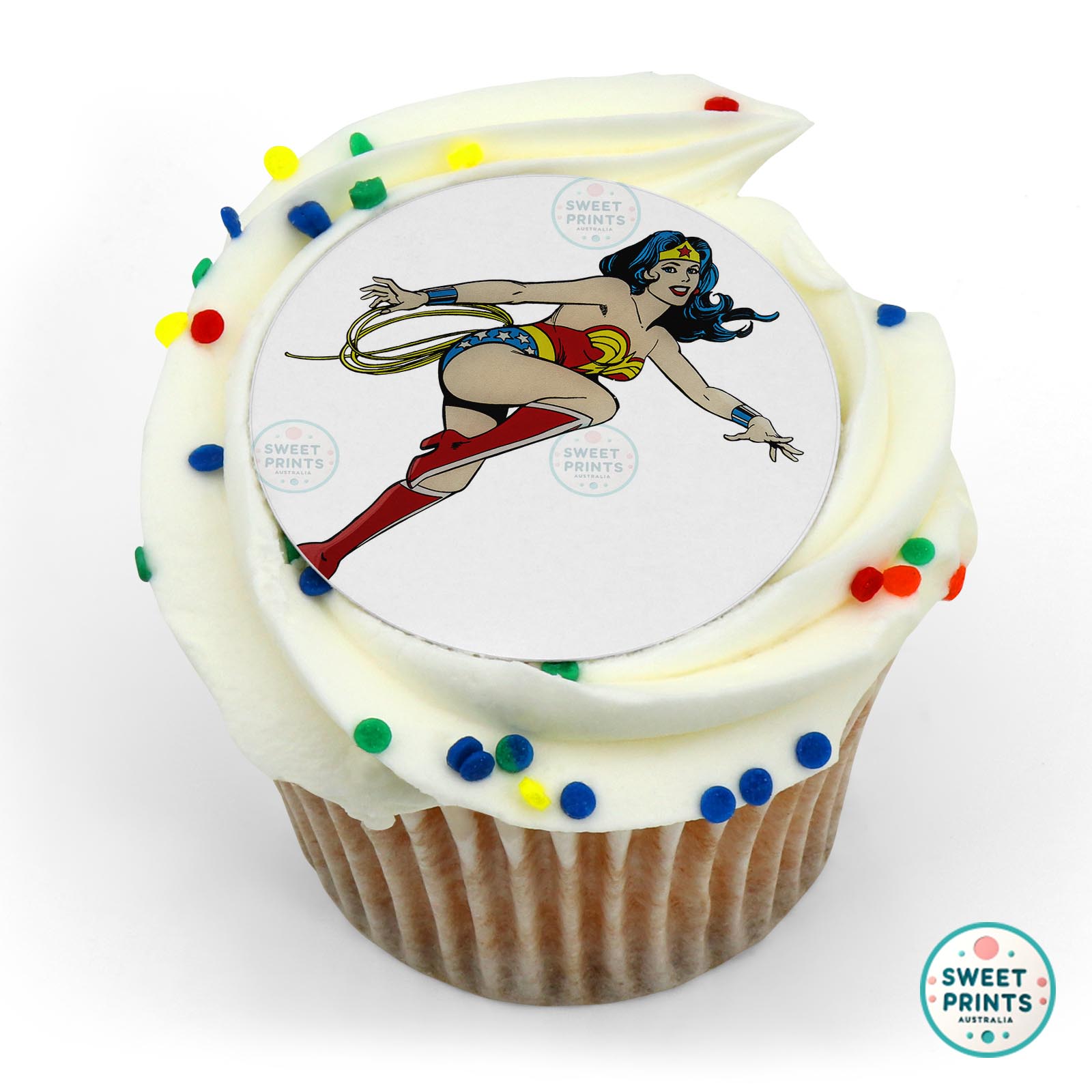 Wonder Woman Vintage 2 edible cake topper