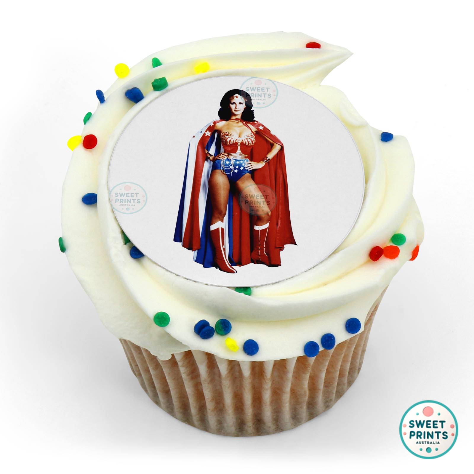 Wonder Woman Vintage edible cake topper