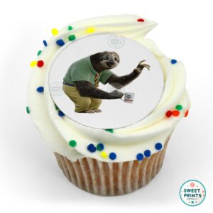 zootopia flash the sloth holding a cup o
