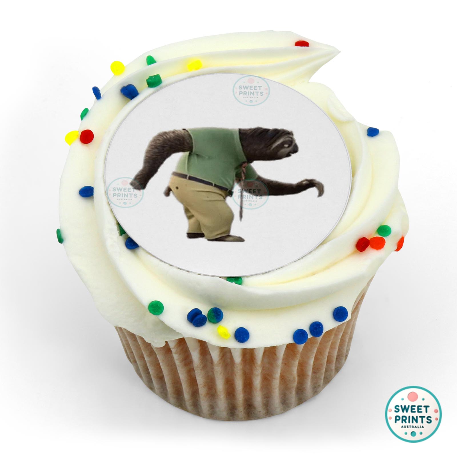 Zootopia Flash The Sloth Walking Slowly edible cake topper